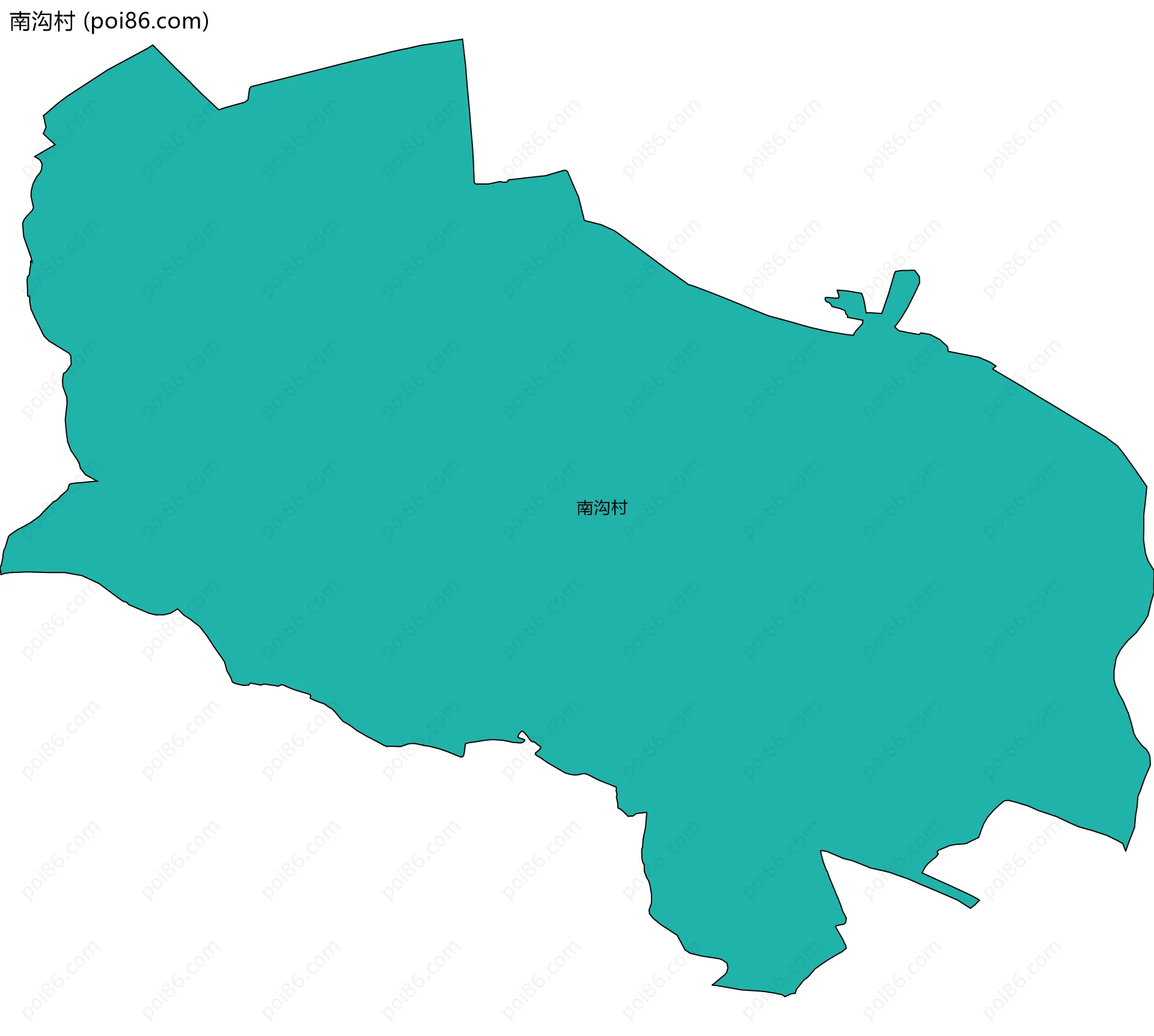 南沟村边界地图