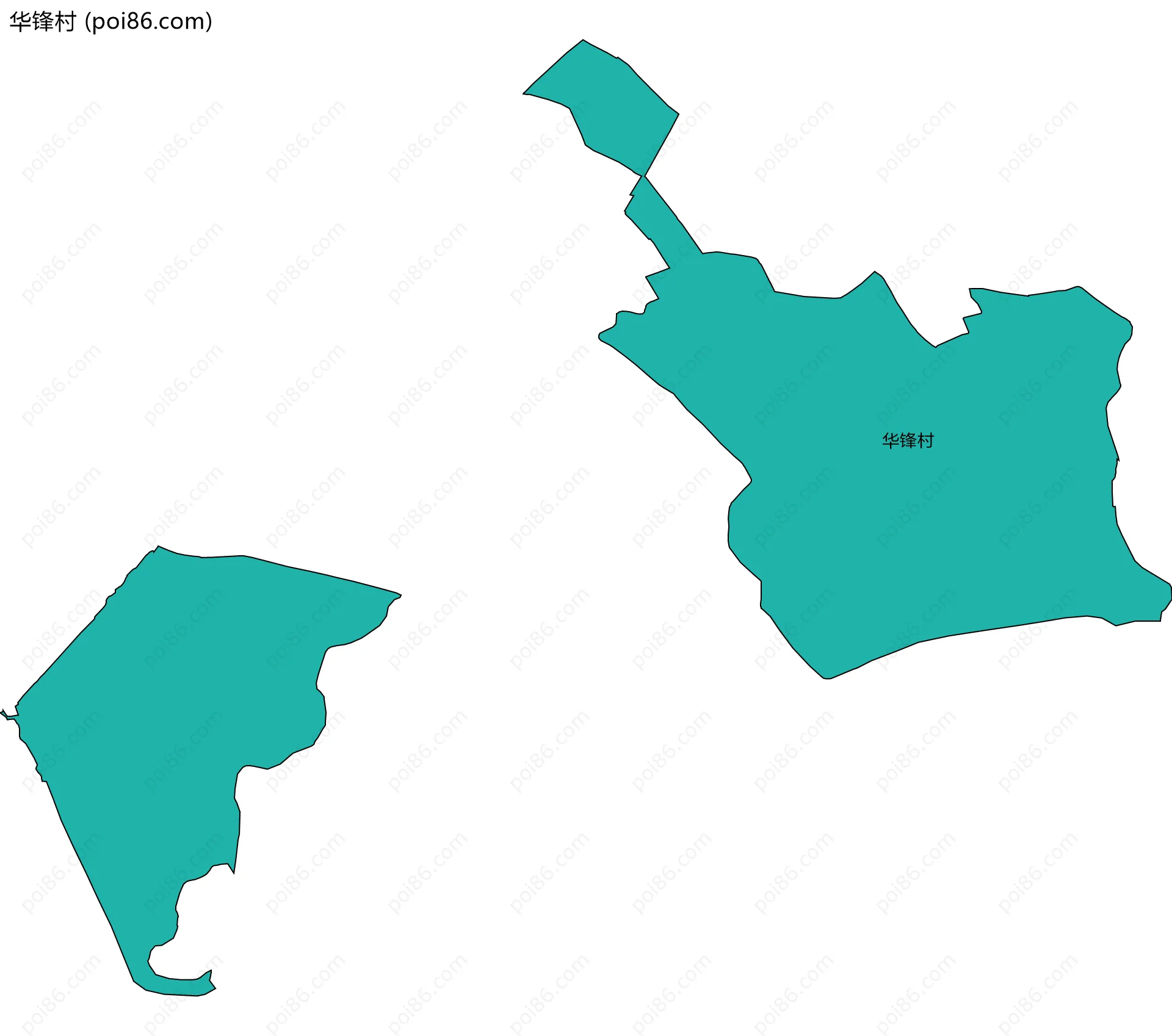 华锋村边界地图