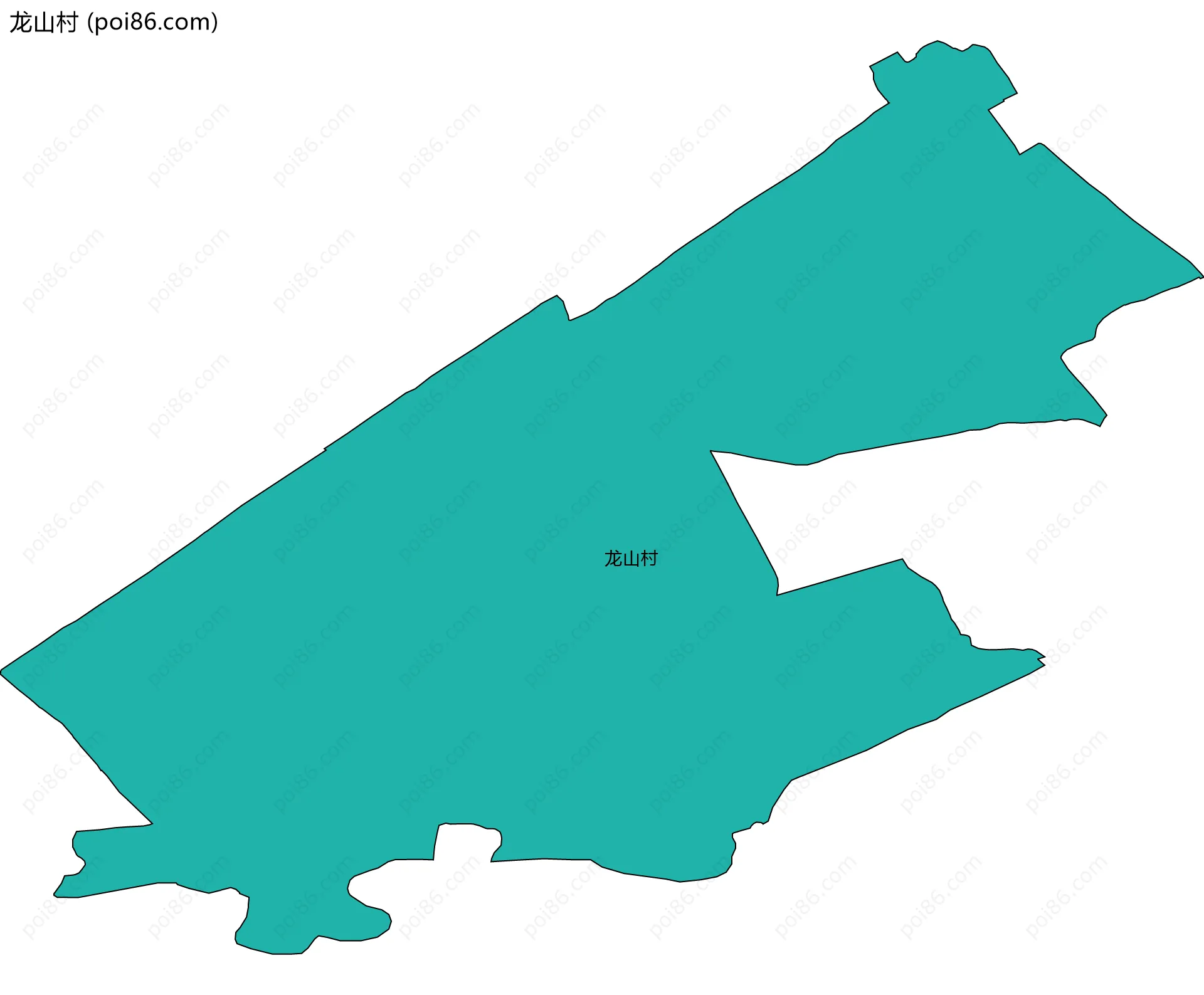 龙山村边界地图