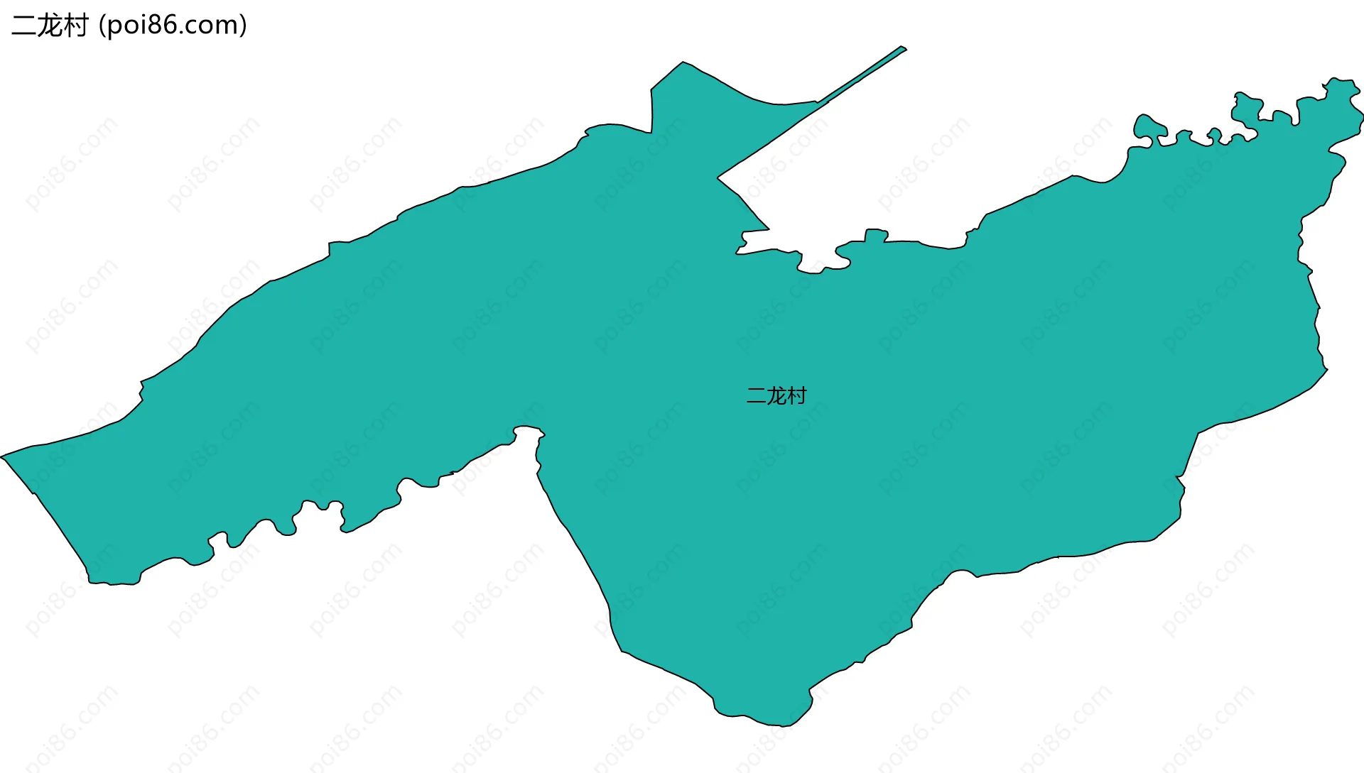 二龙村边界地图