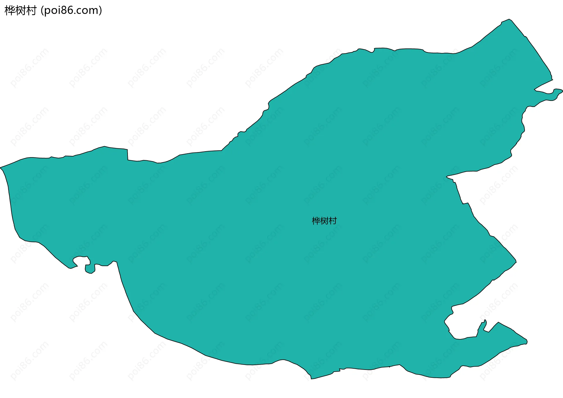 桦树村边界地图