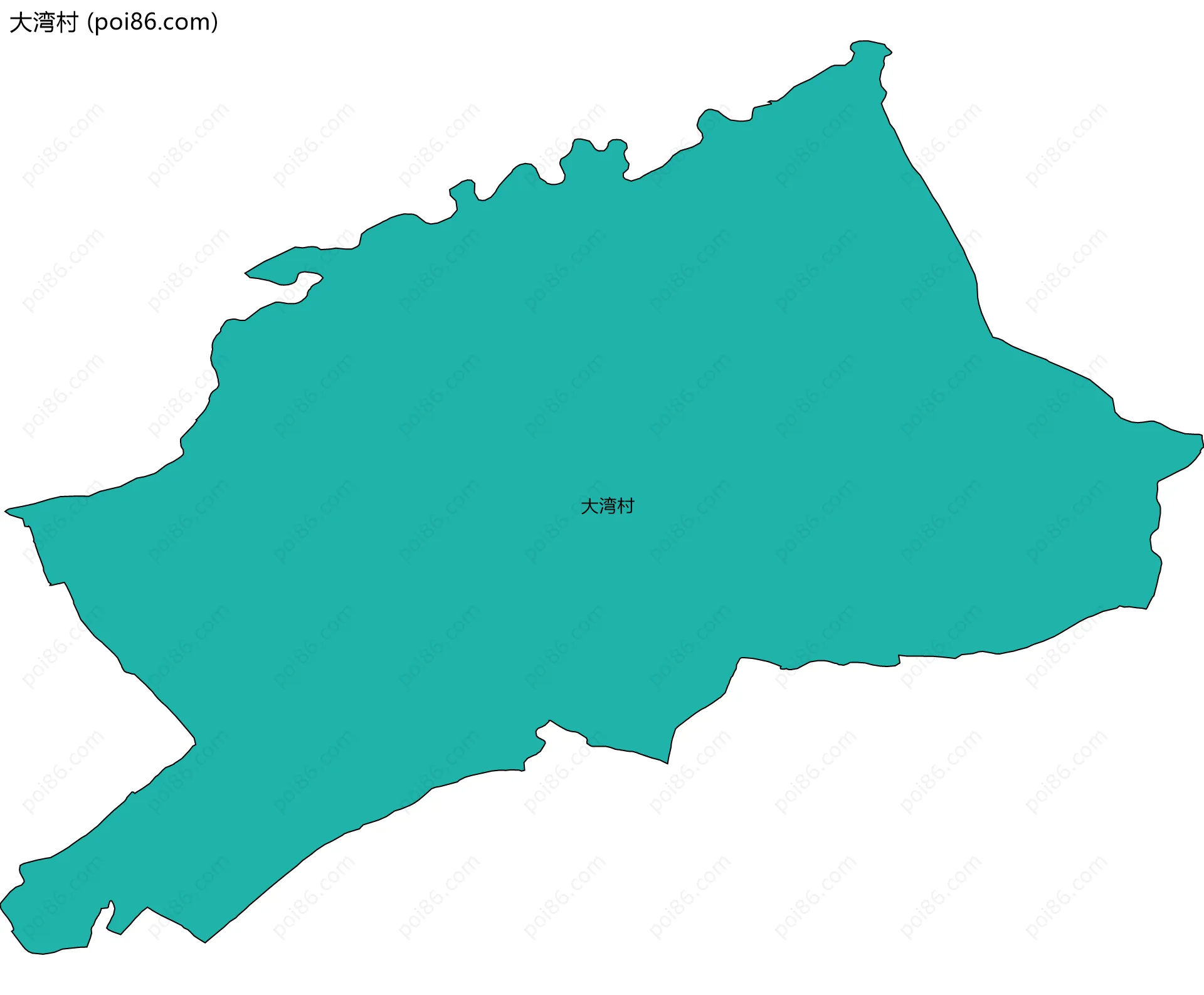 大湾村边界地图