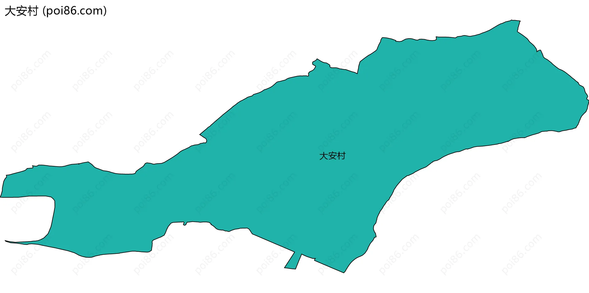 大安村边界地图