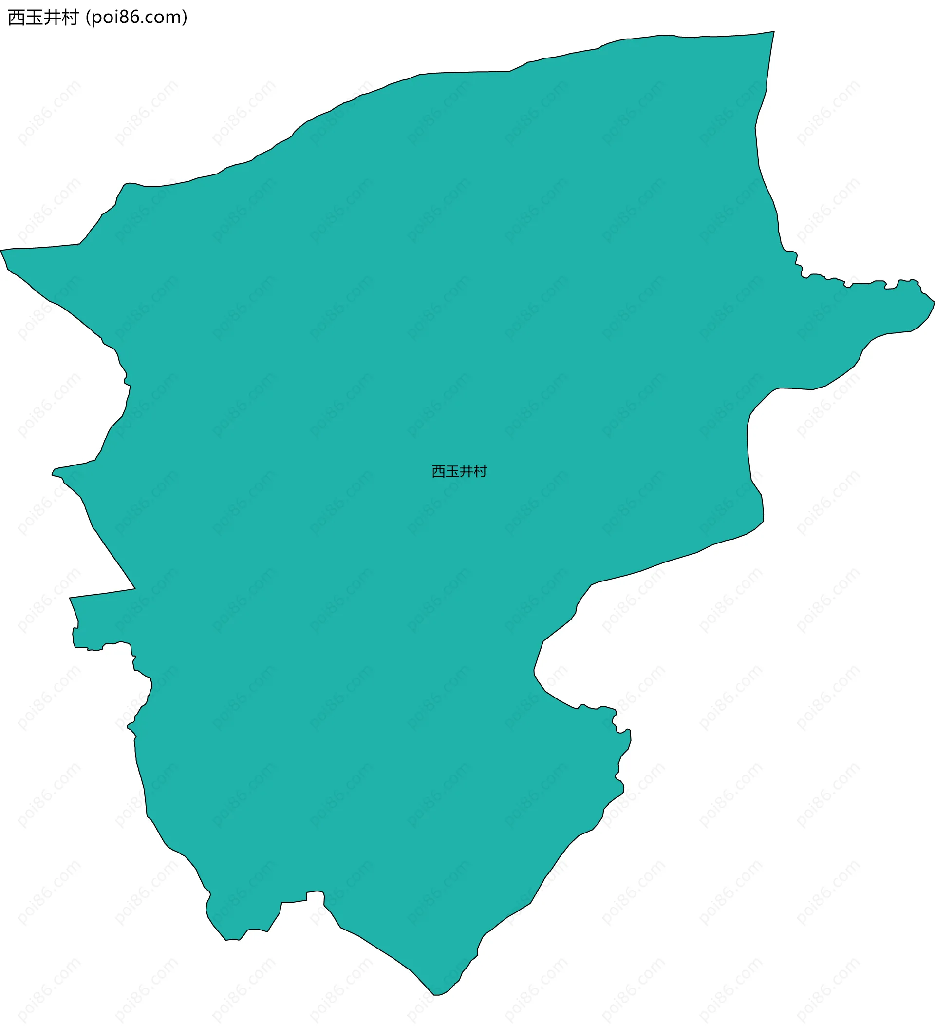 西玉井村边界地图