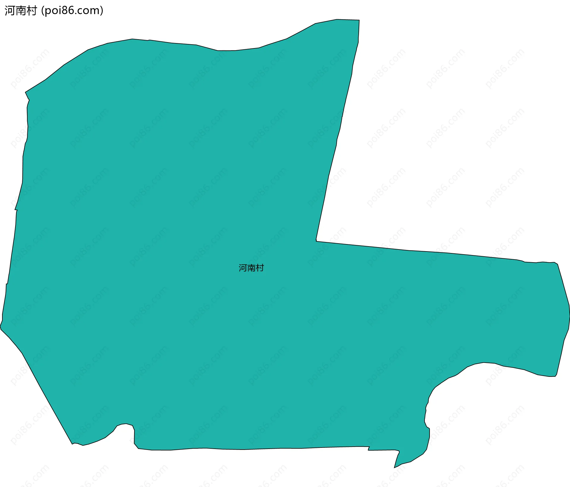 河南村边界地图