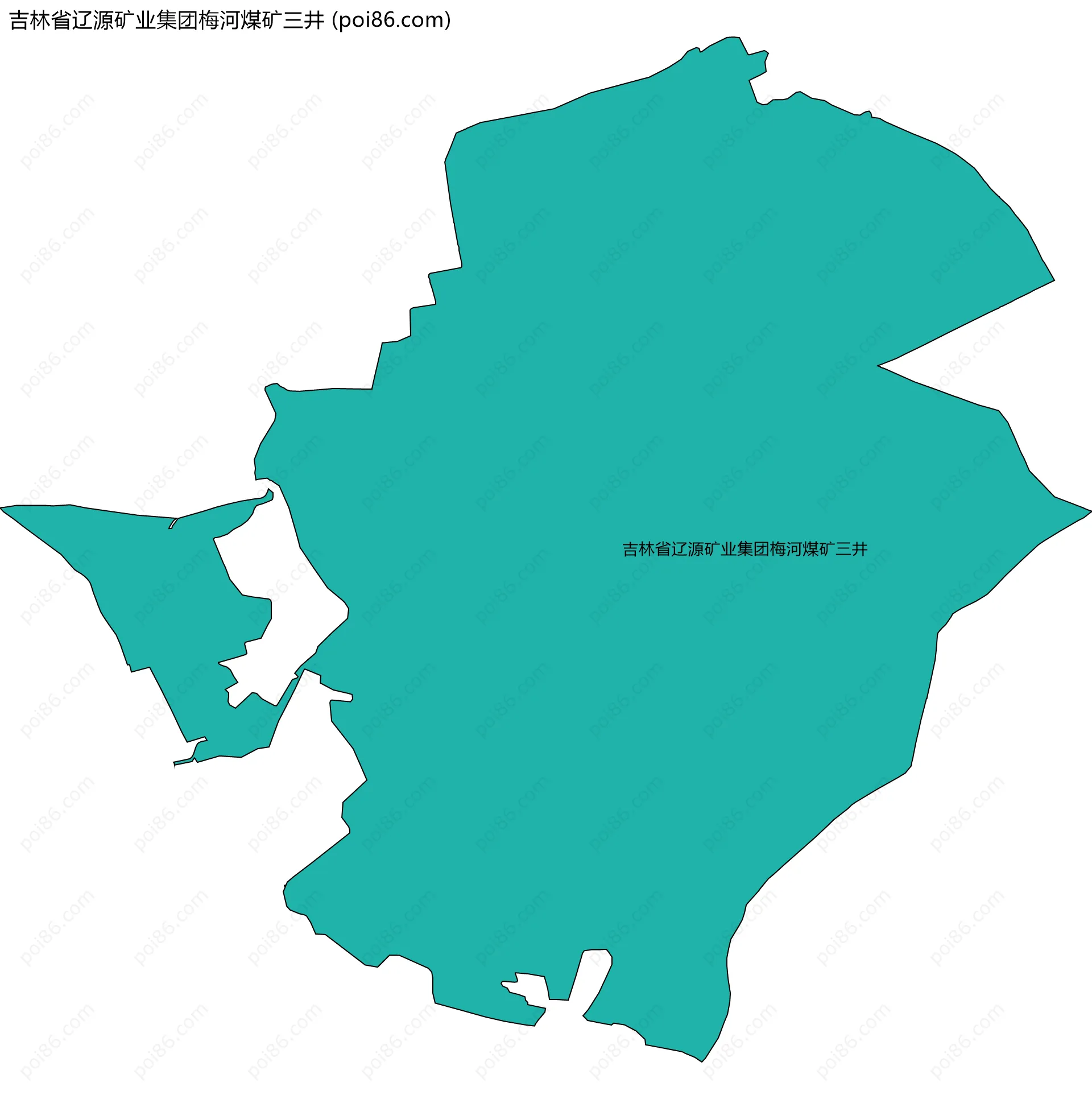 吉林省辽源矿业集团梅河煤矿三井边界地图
