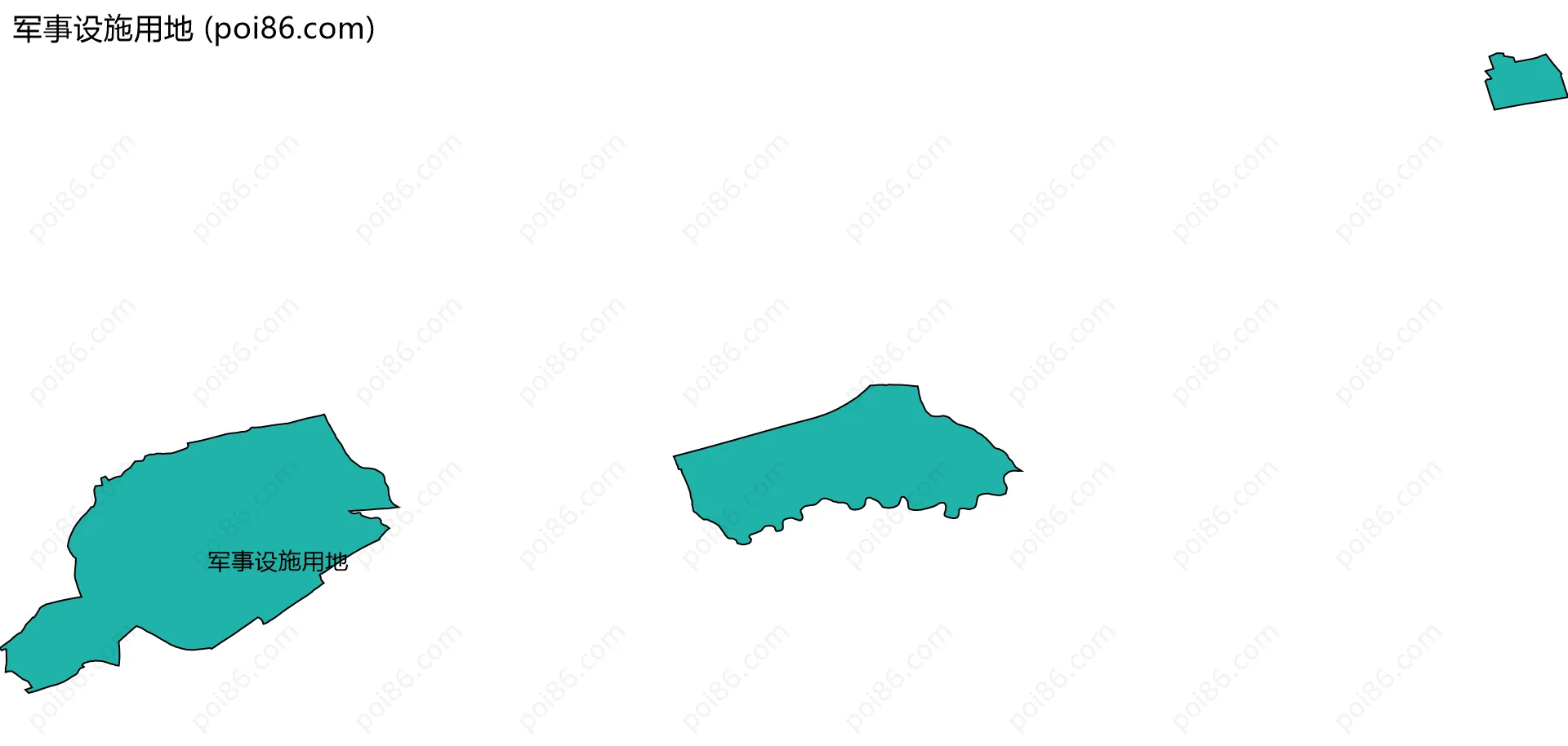 军事设施用地边界地图