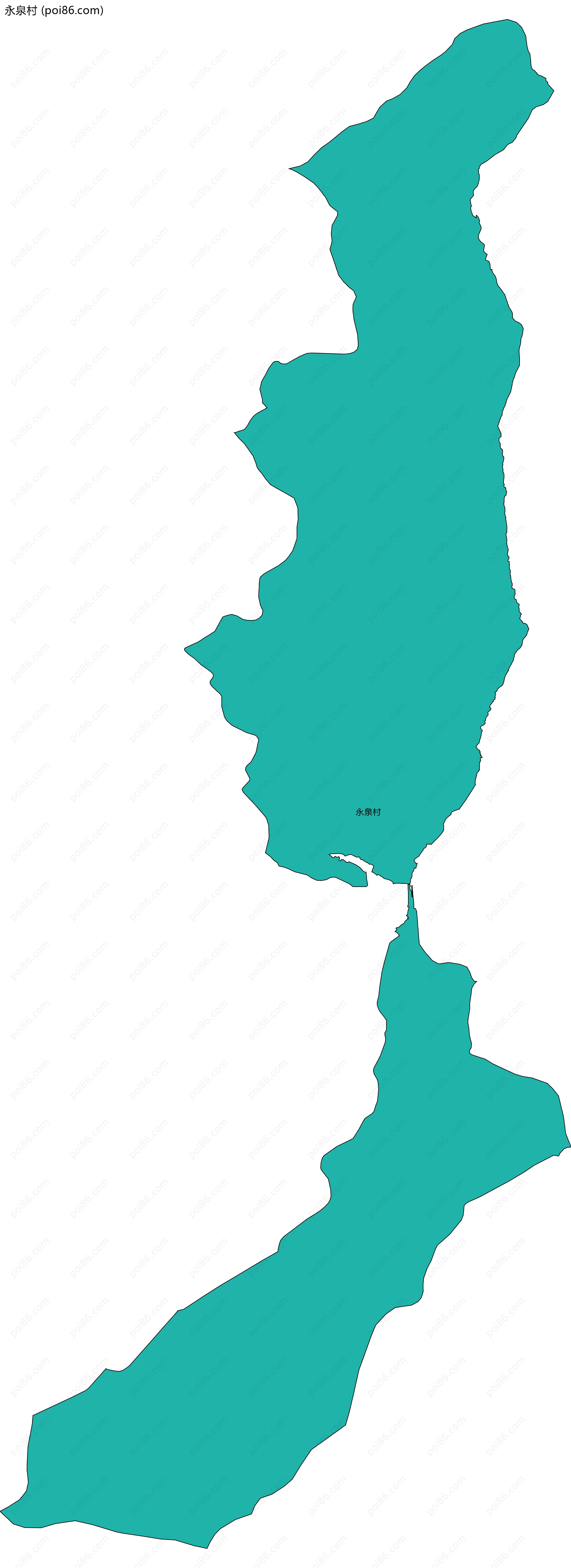 永泉村边界地图