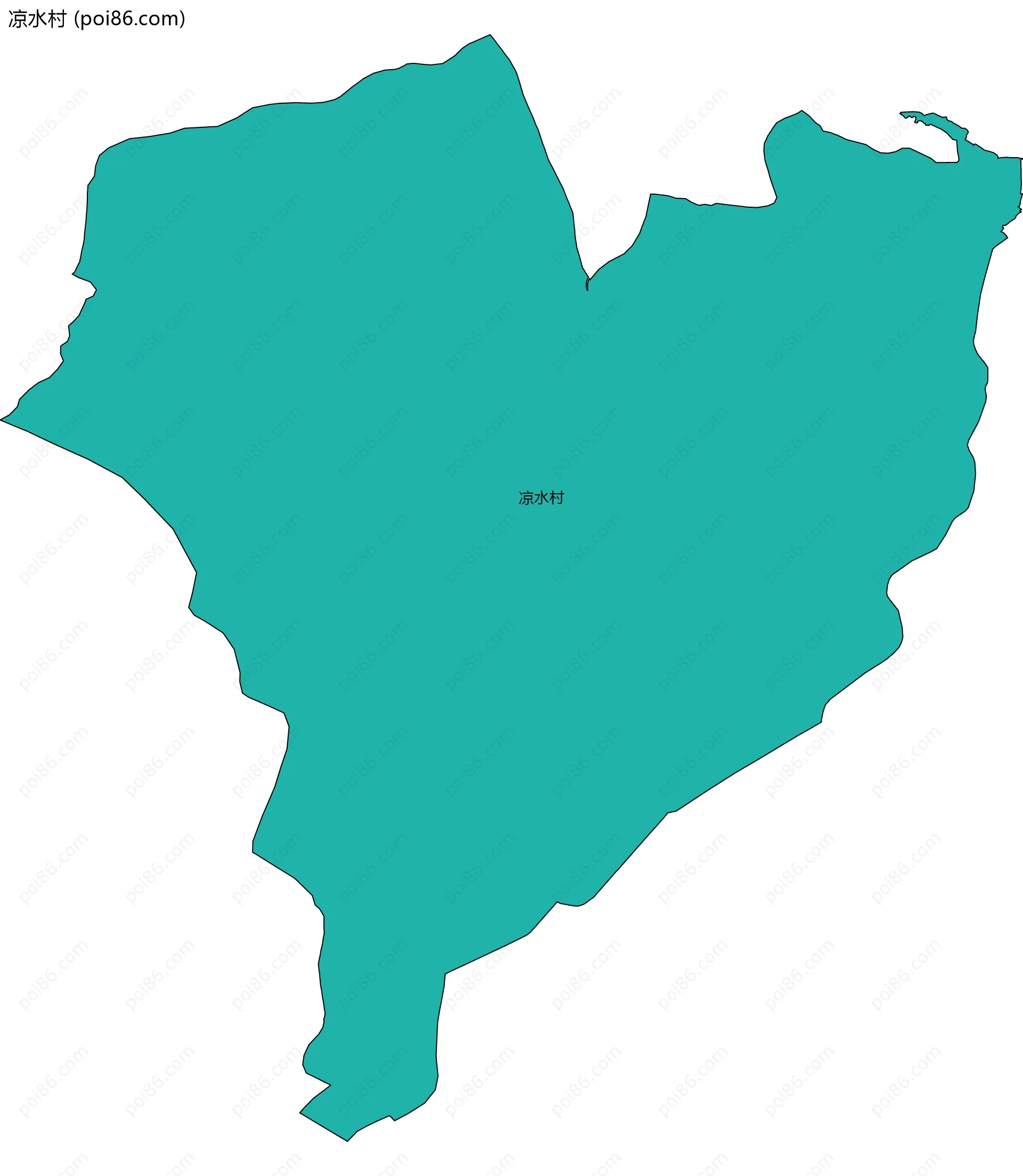 凉水村边界地图