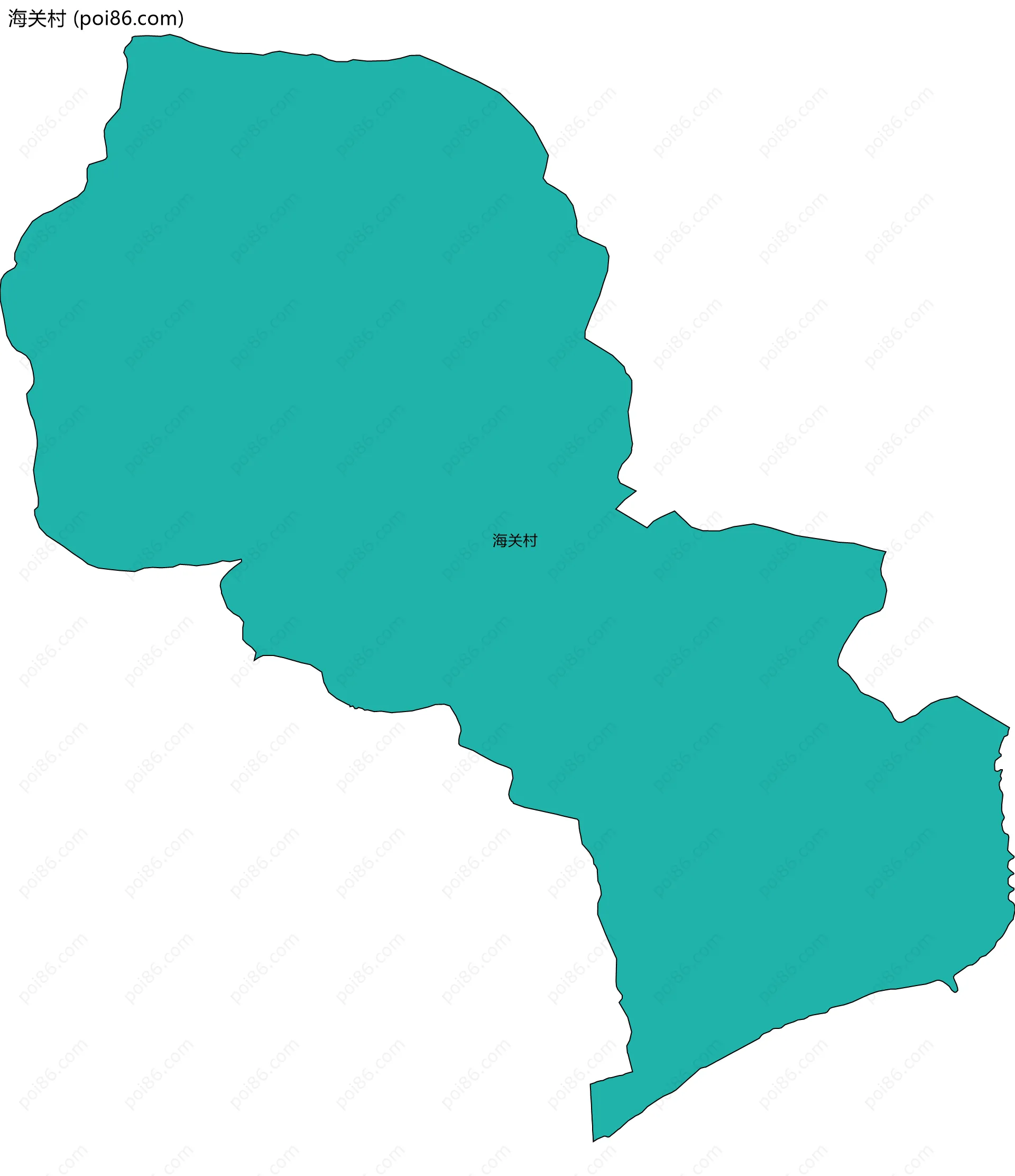 海关村边界地图