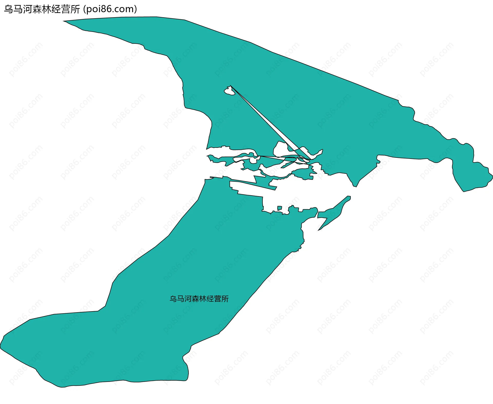 乌马河森林经营所边界地图