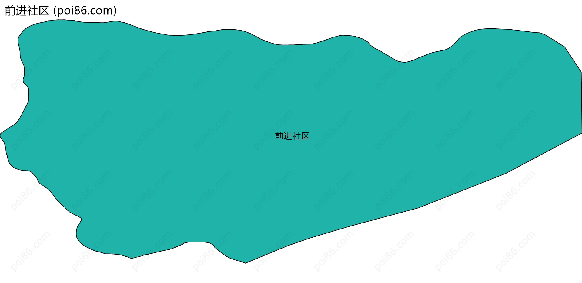 前进社区边界地图