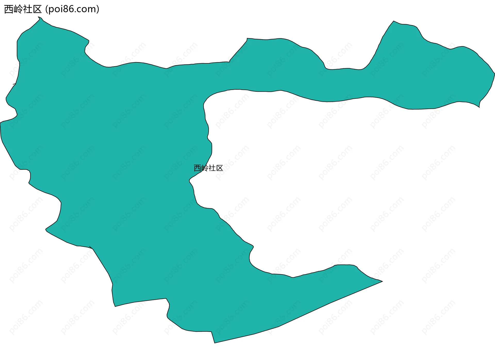 西岭社区边界地图