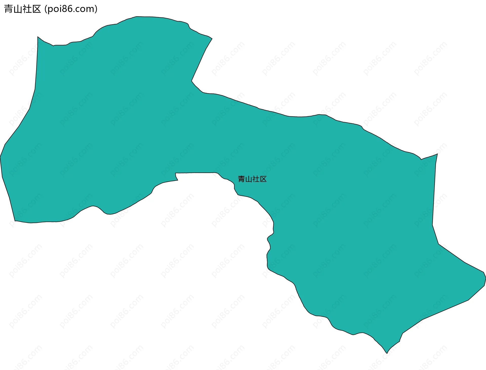 青山社区边界地图