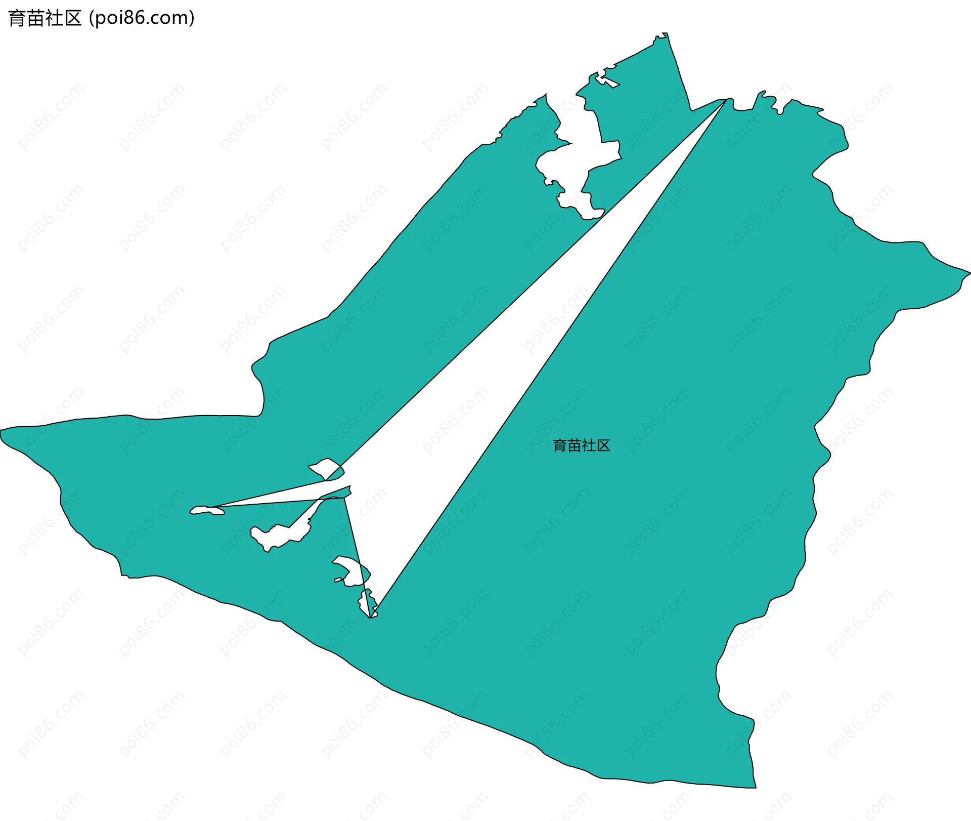 育苗社区边界地图