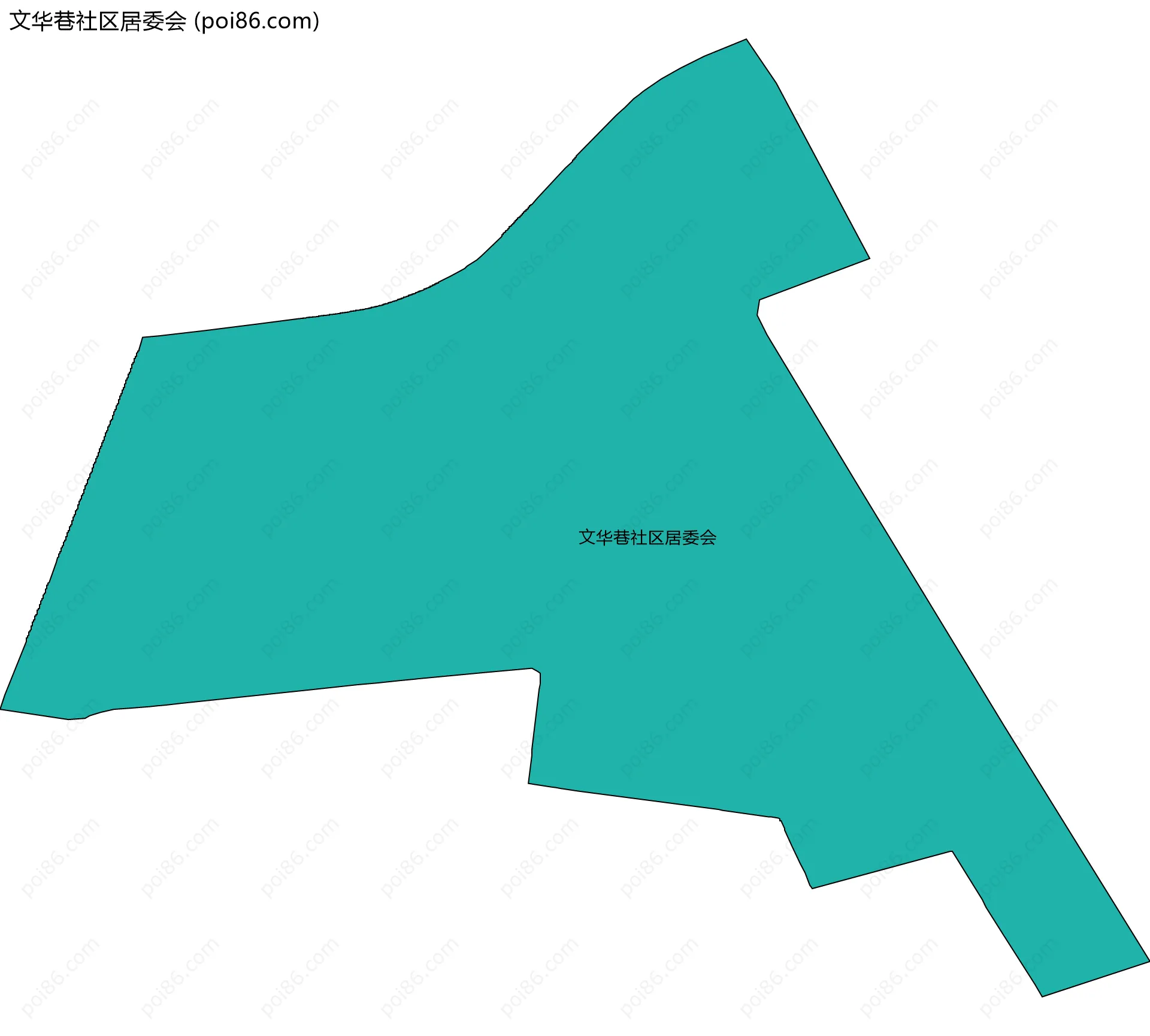 文华巷社区居委会边界地图