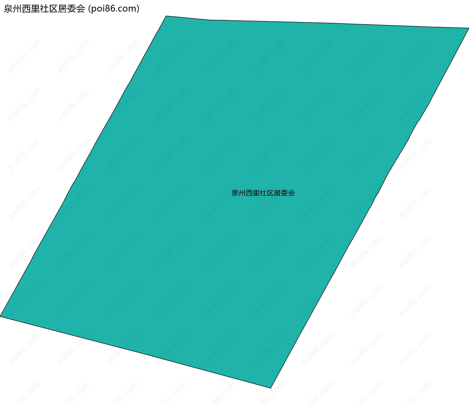 泉州西里社区居委会边界地图