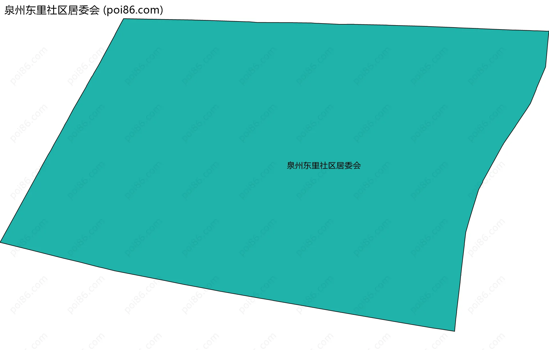 泉州东里社区居委会边界地图
