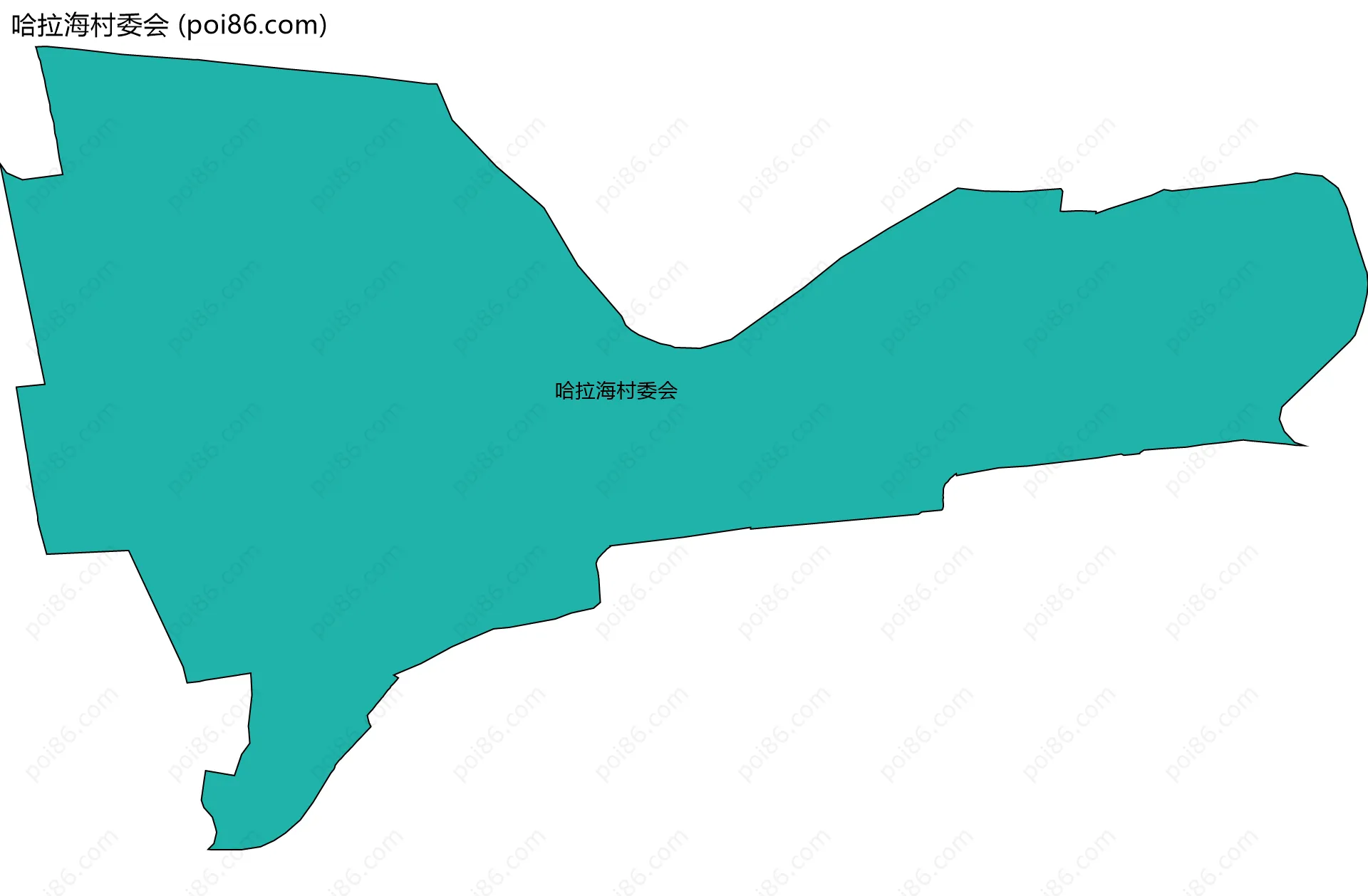 哈拉海村委会边界地图