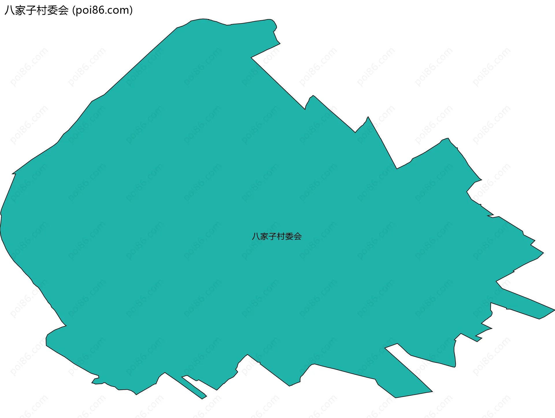 八家子村委会边界地图