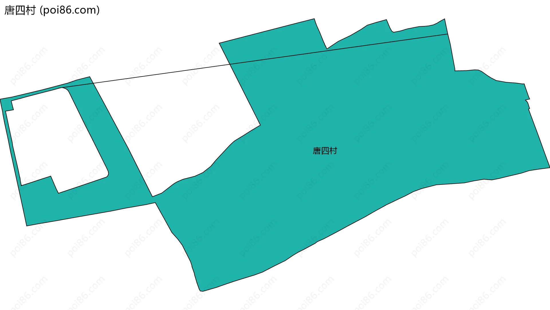 唐四村边界地图