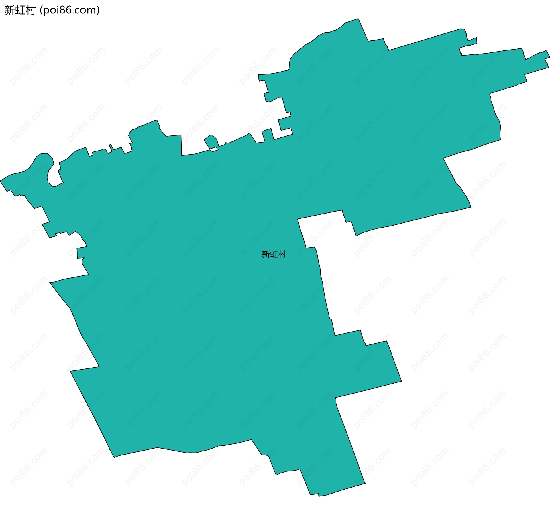 新虹村边界地图