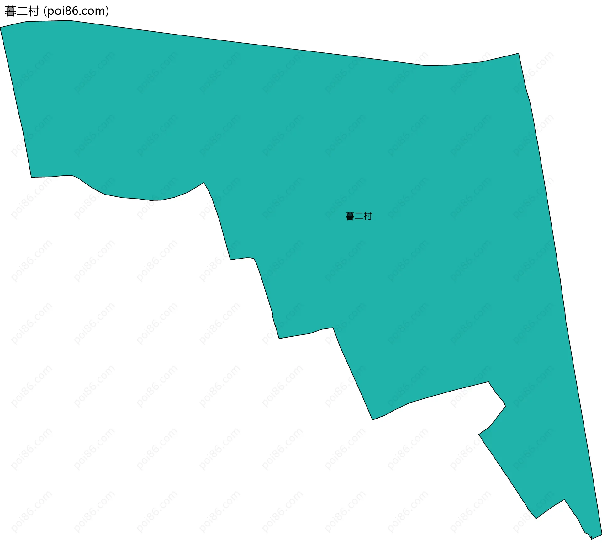 暮二村边界地图