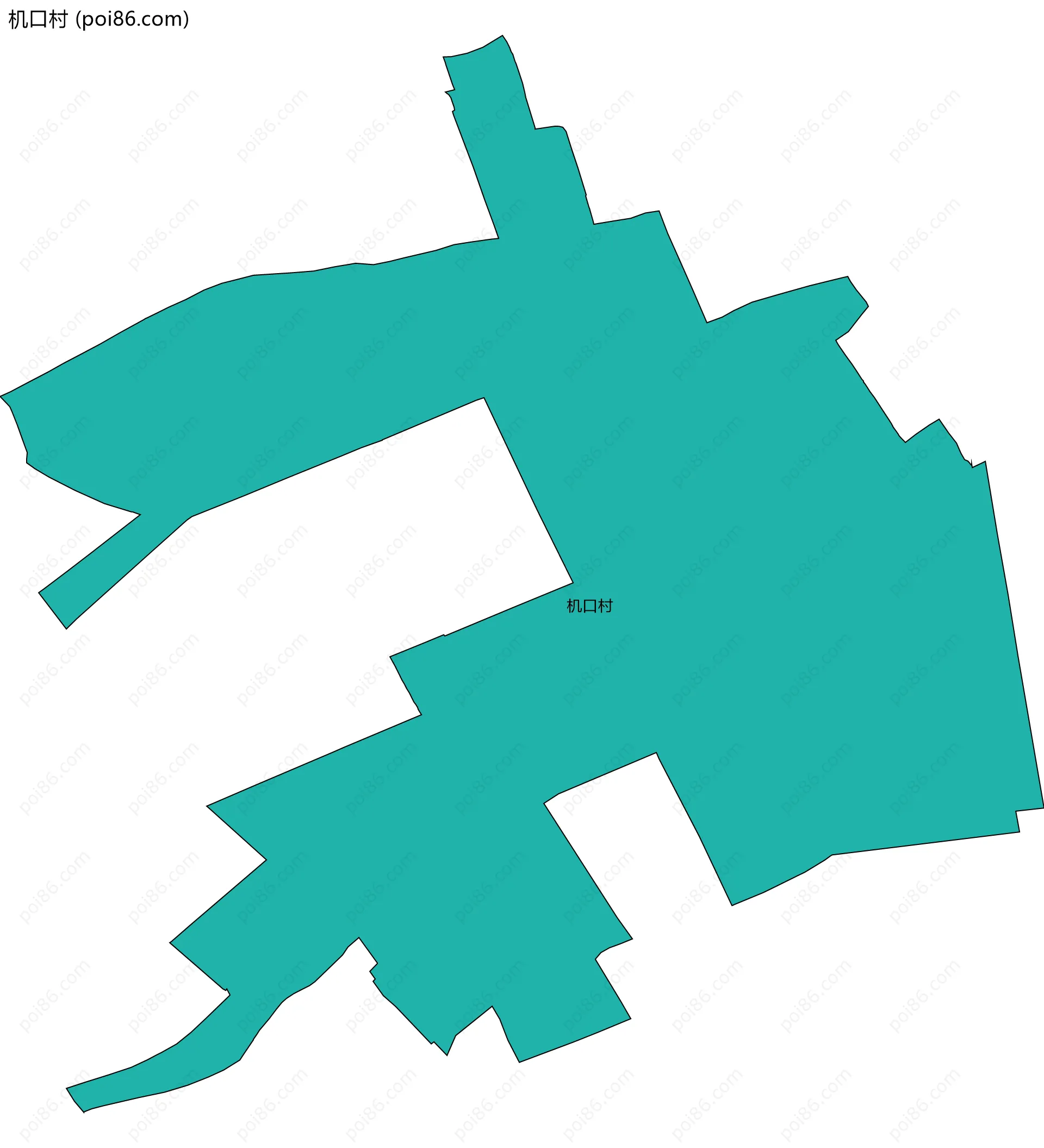 机口村边界地图