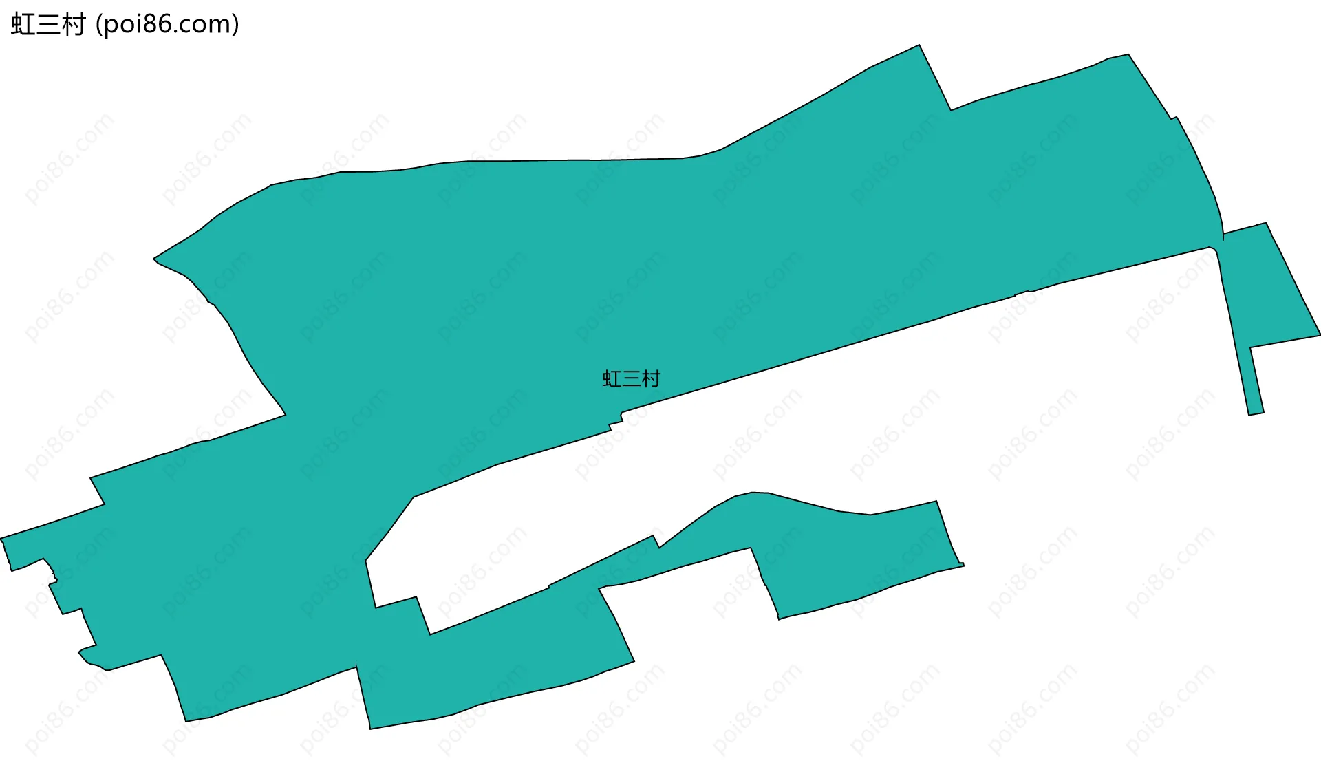 虹三村边界地图