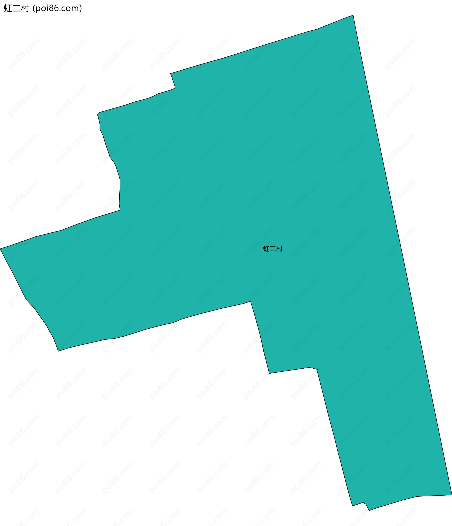 虹二村边界地图