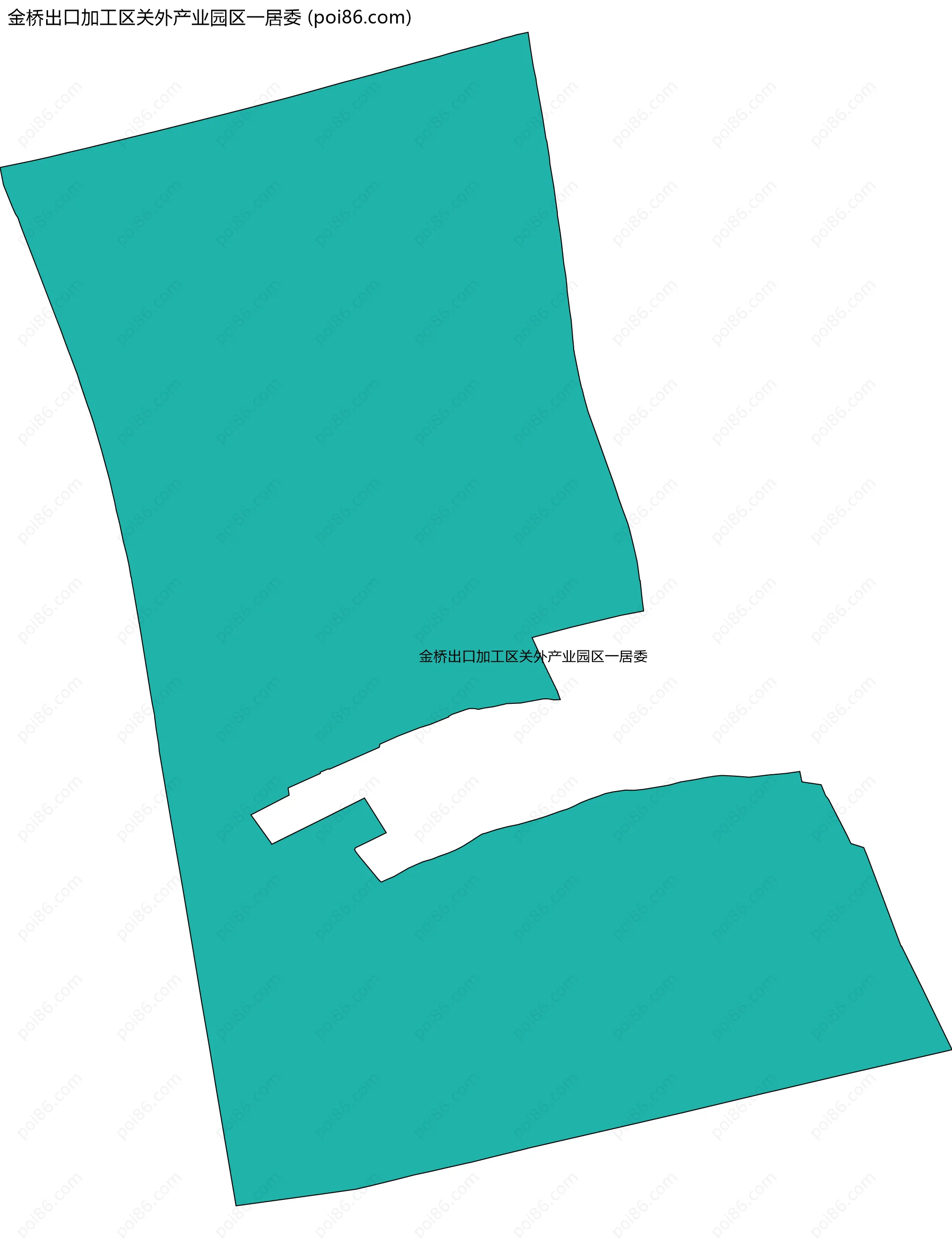 金桥出口加工区关外产业园区一居委边界地图