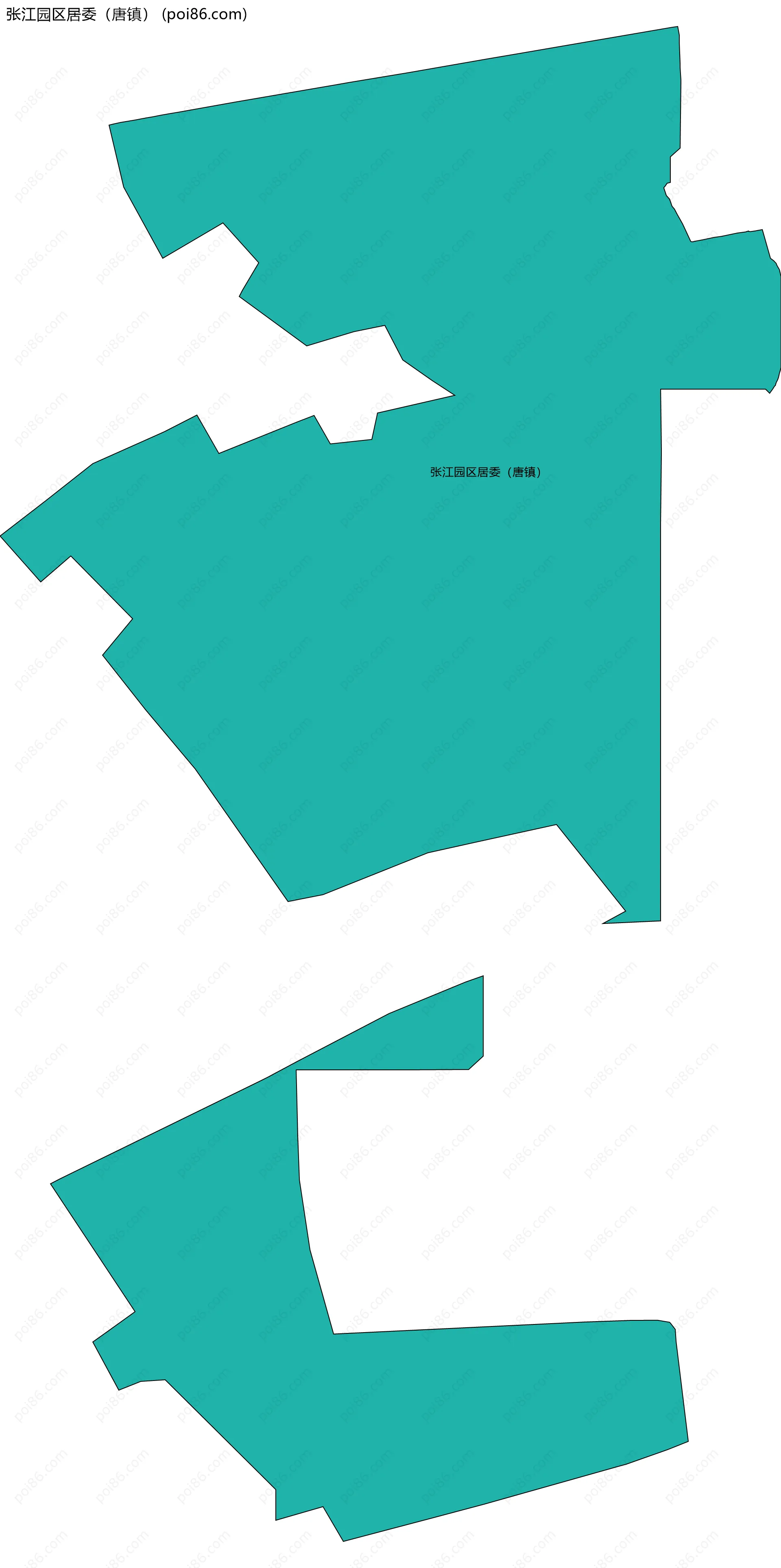张江园区居委（唐镇）边界地图