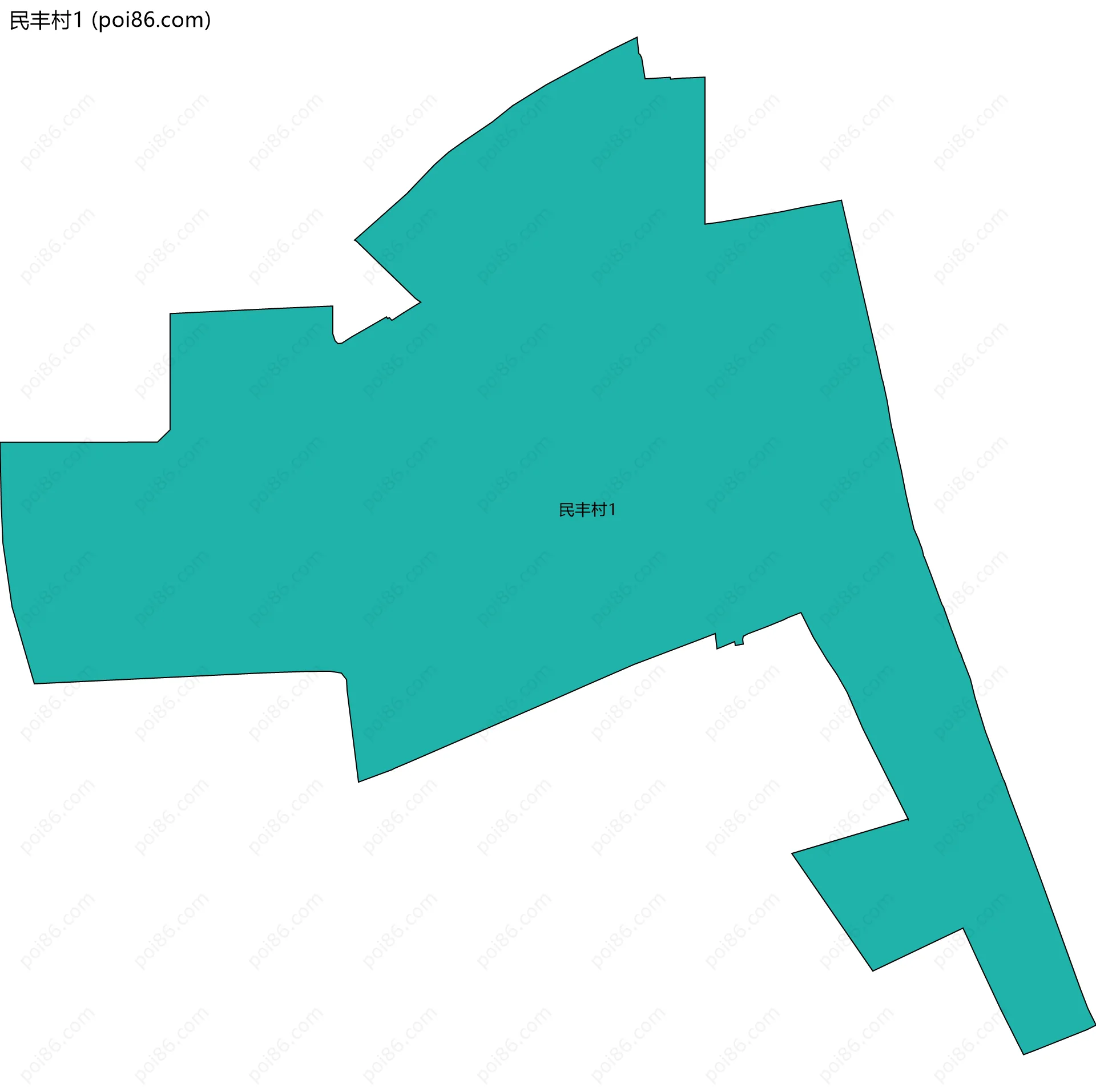 民丰村1边界地图