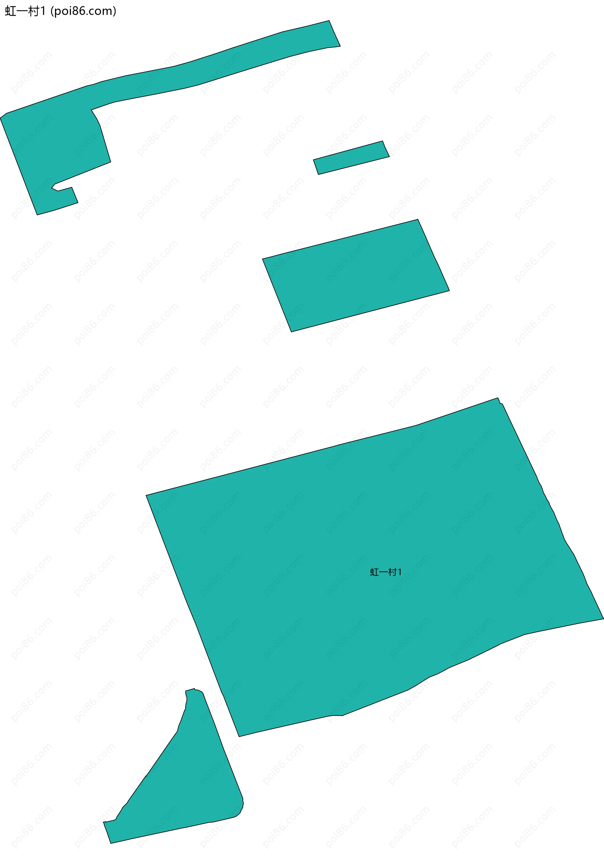 虹一村1边界地图