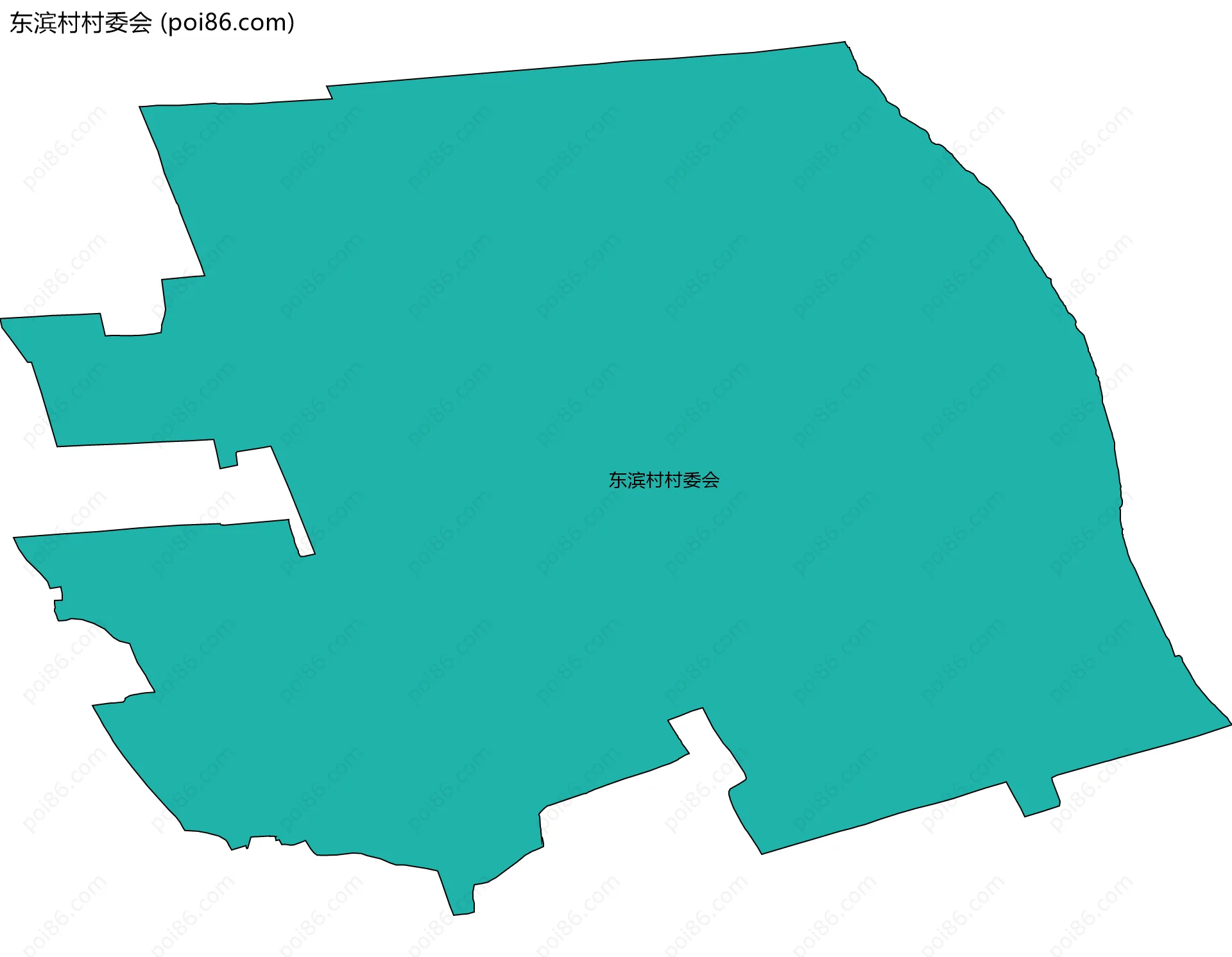 东滨村村委会边界地图
