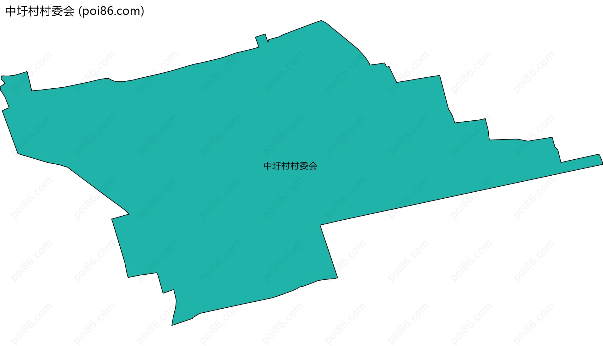 中圩村村委会边界地图