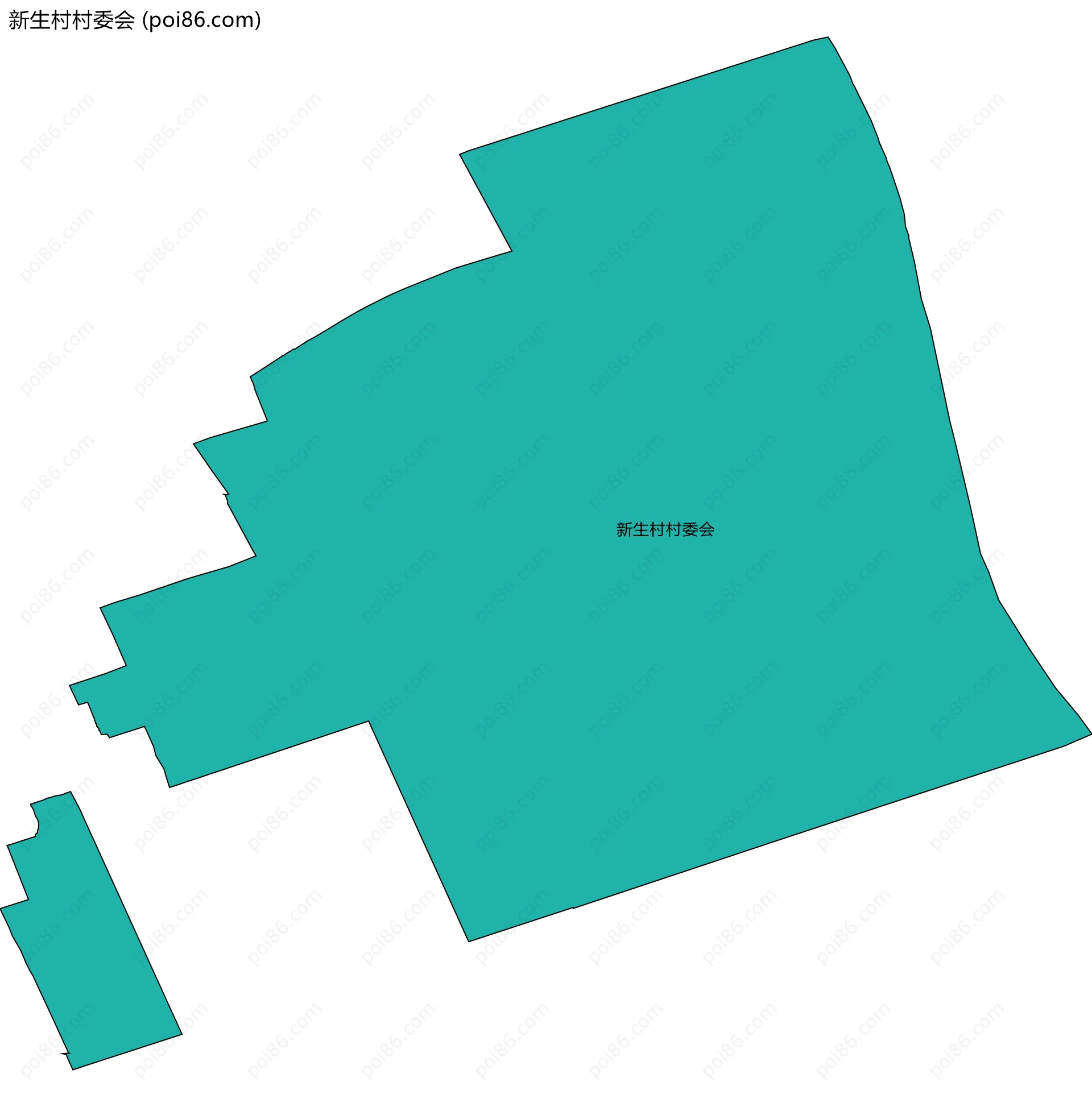 新生村村委会边界地图