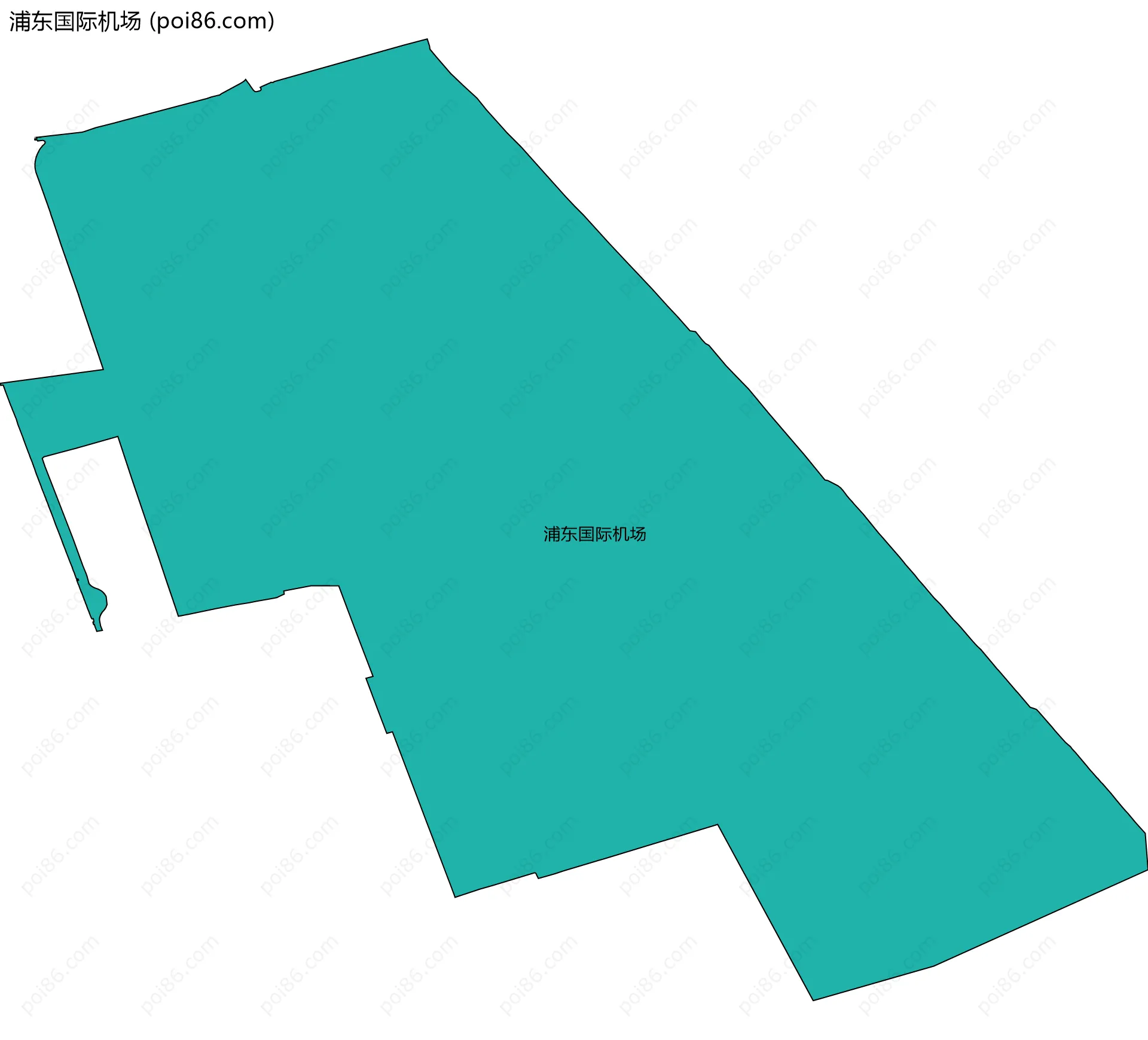浦东国际机场边界地图