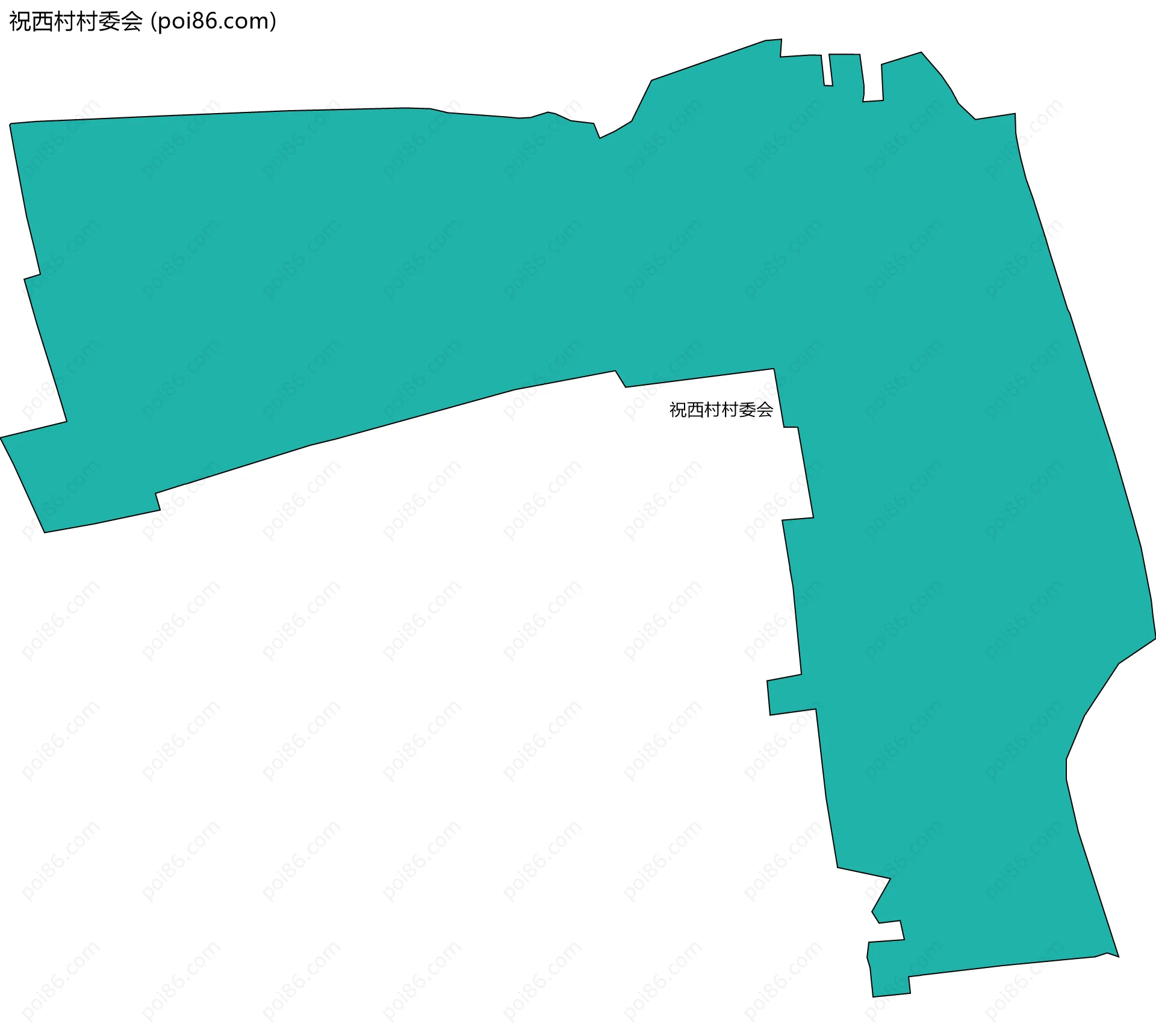 祝西村村委会边界地图