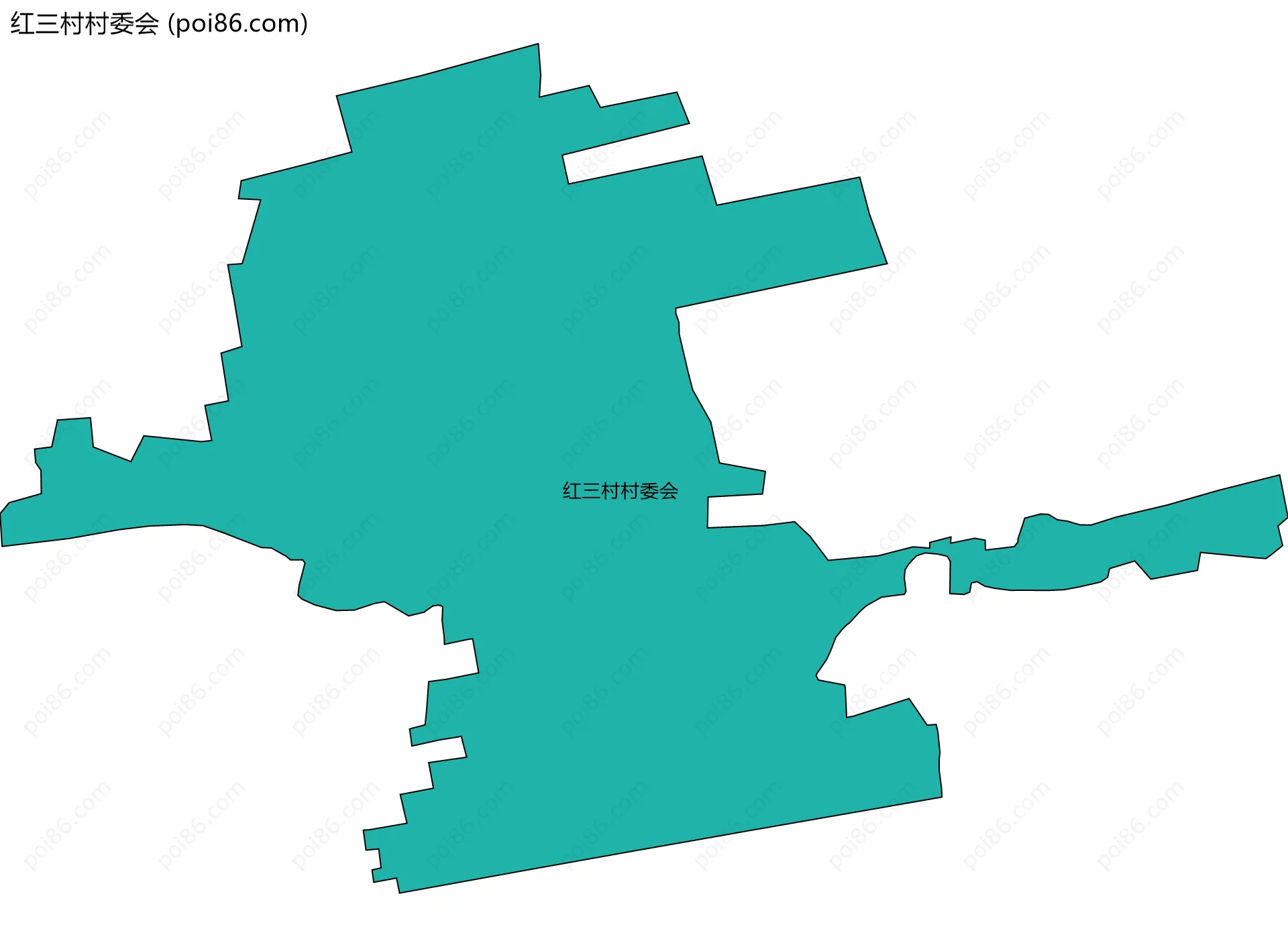 红三村村委会边界地图