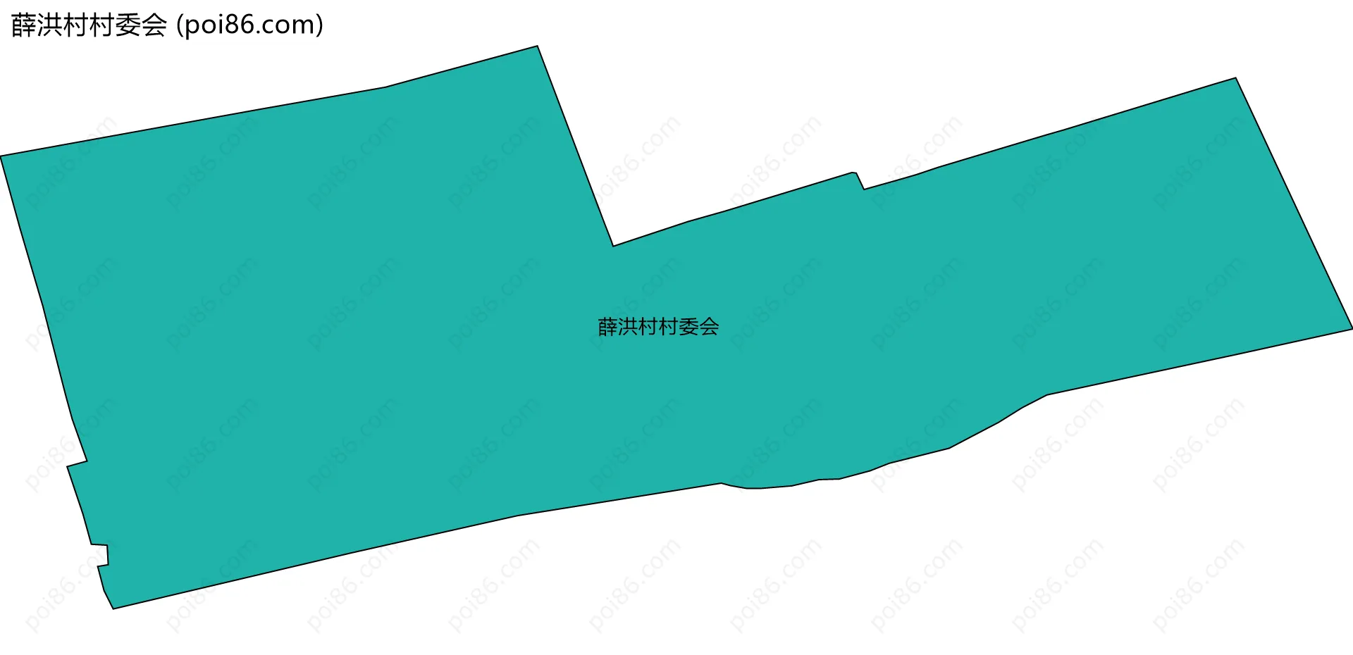 薛洪村村委会边界地图