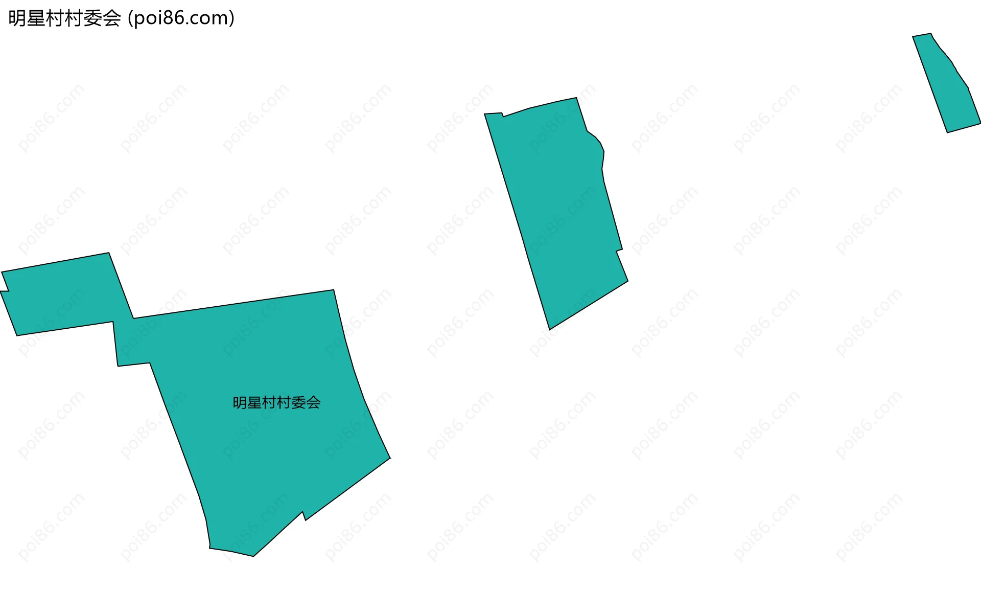 明星村村委会边界地图