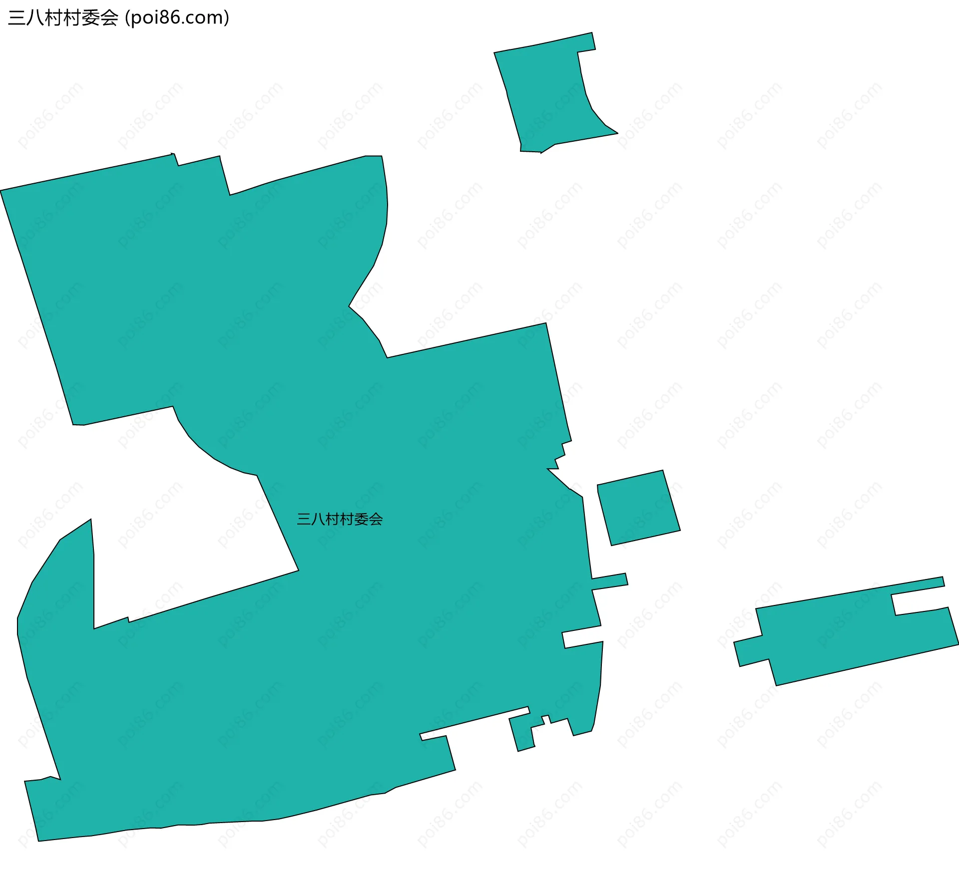 三八村村委会边界地图