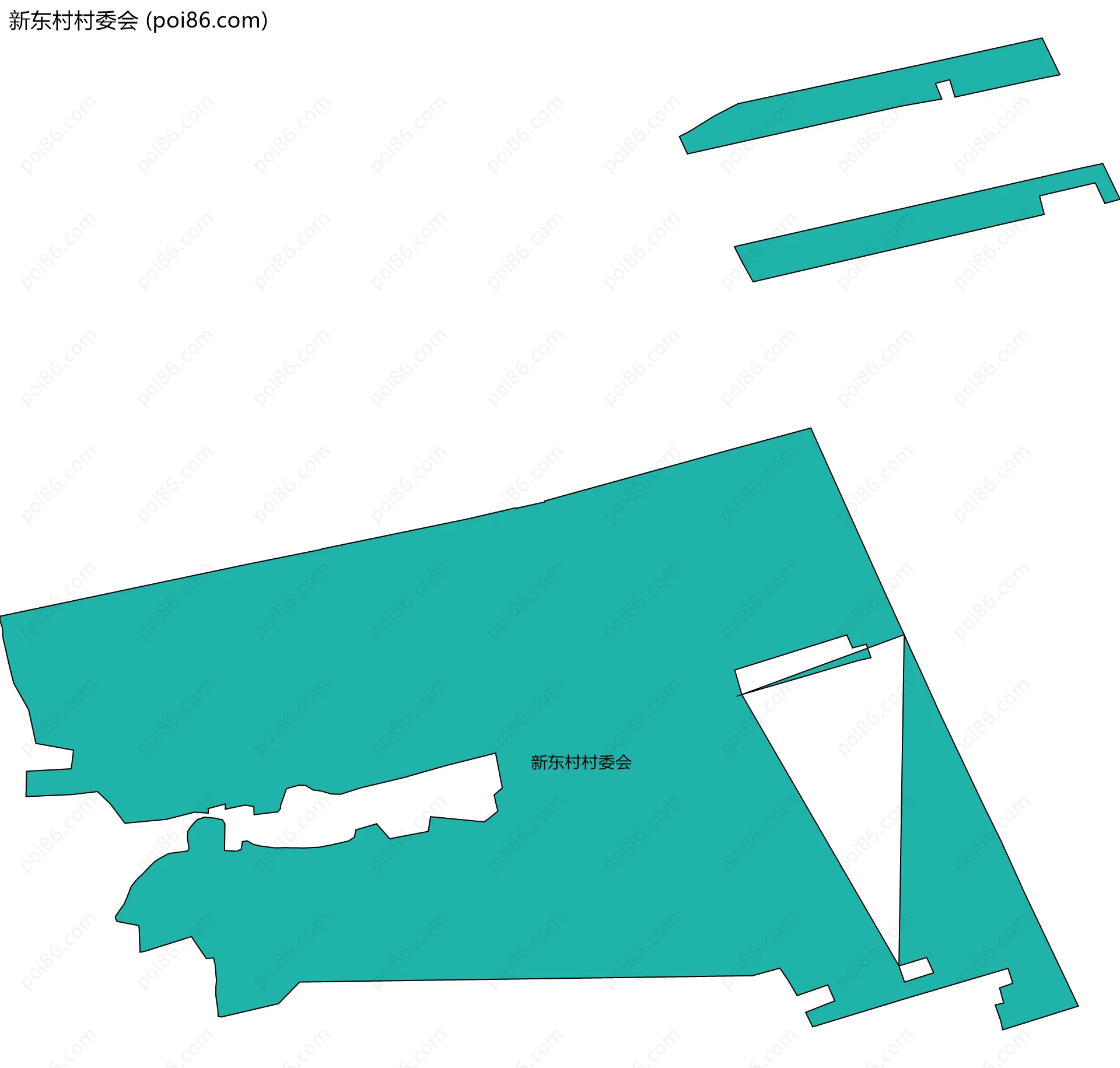 新东村村委会边界地图