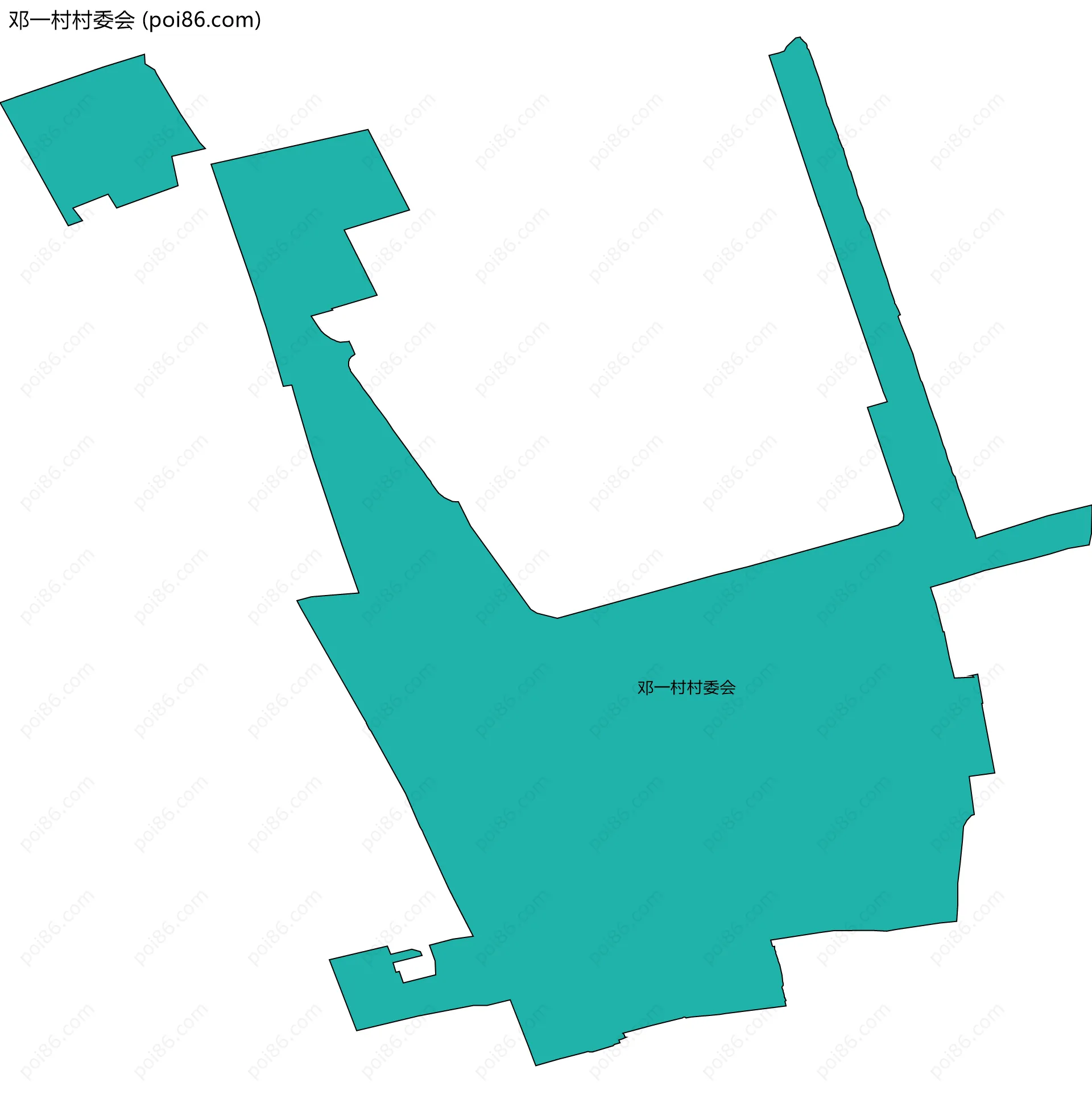 邓一村村委会边界地图