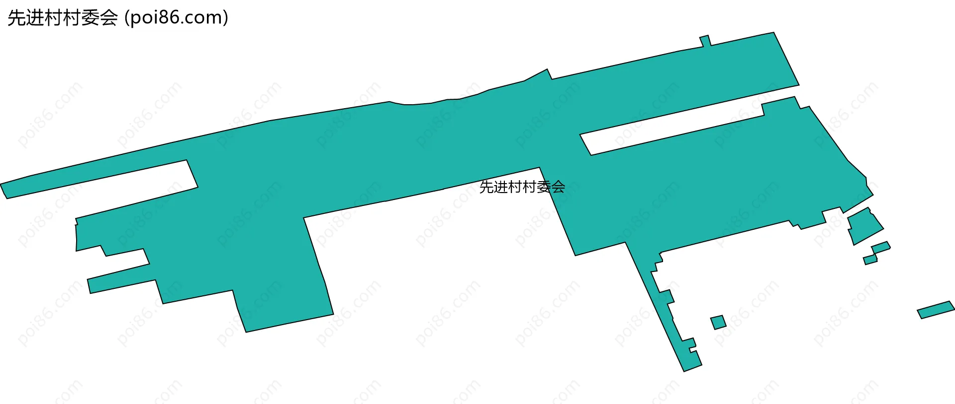 先进村村委会边界地图