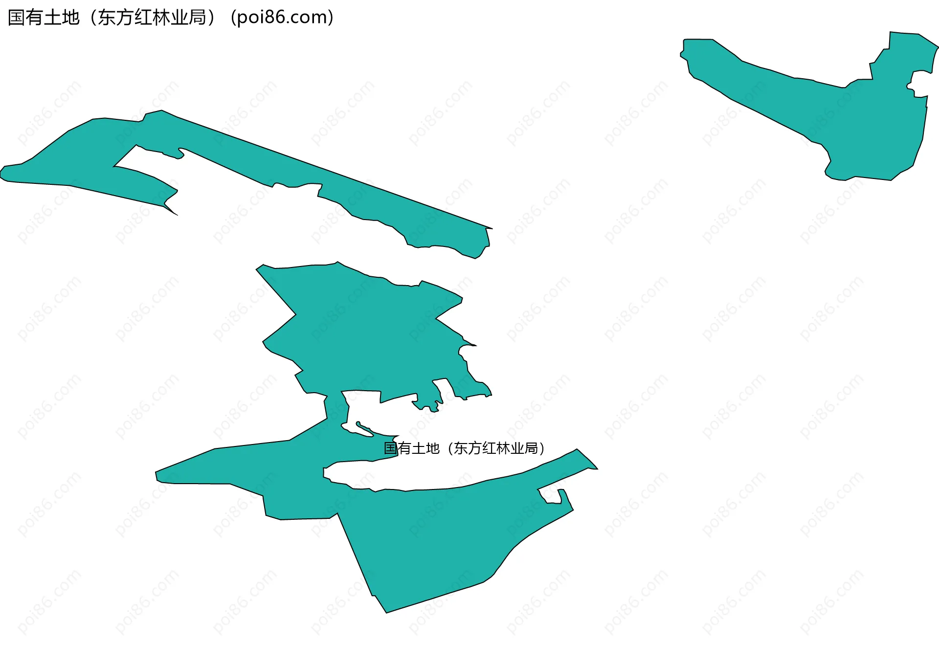 国有土地（东方红林业局）边界地图