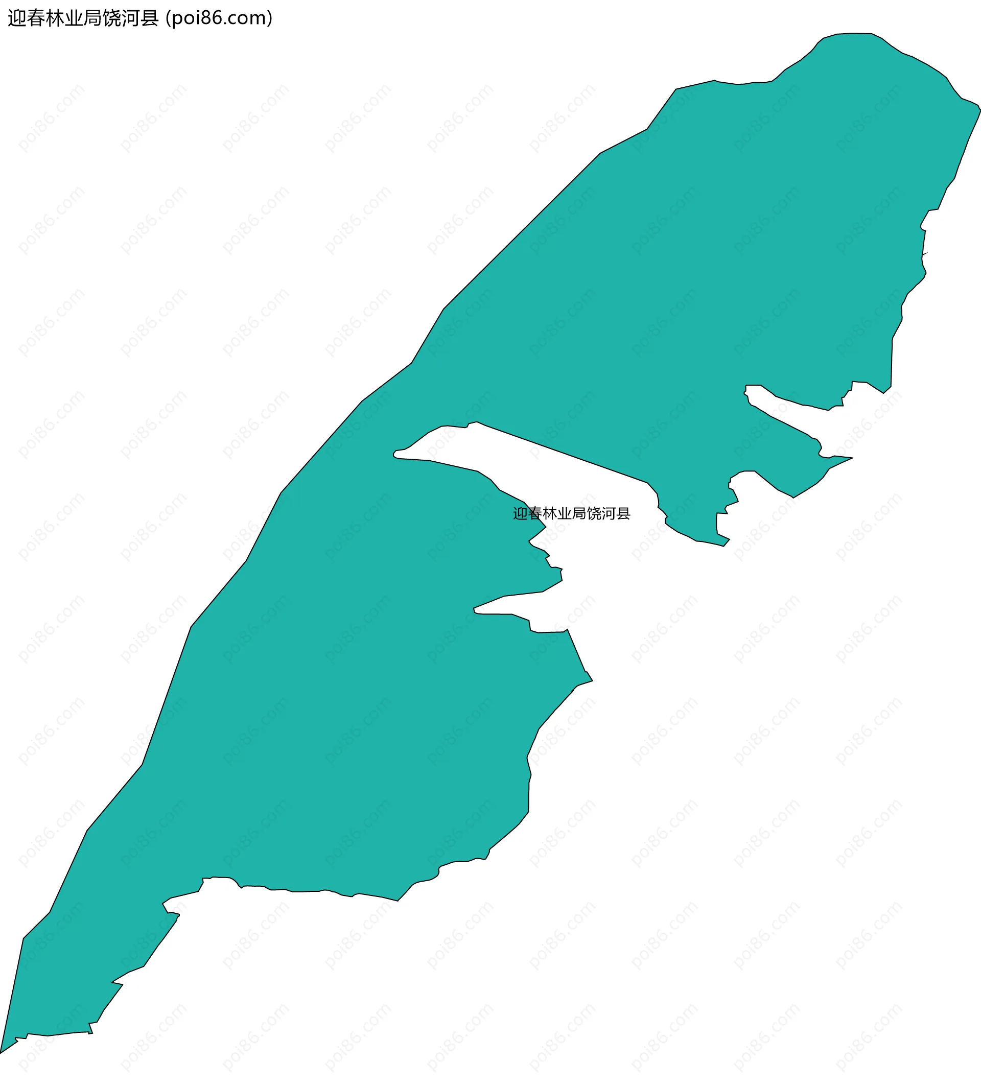 迎春林业局饶河县边界地图