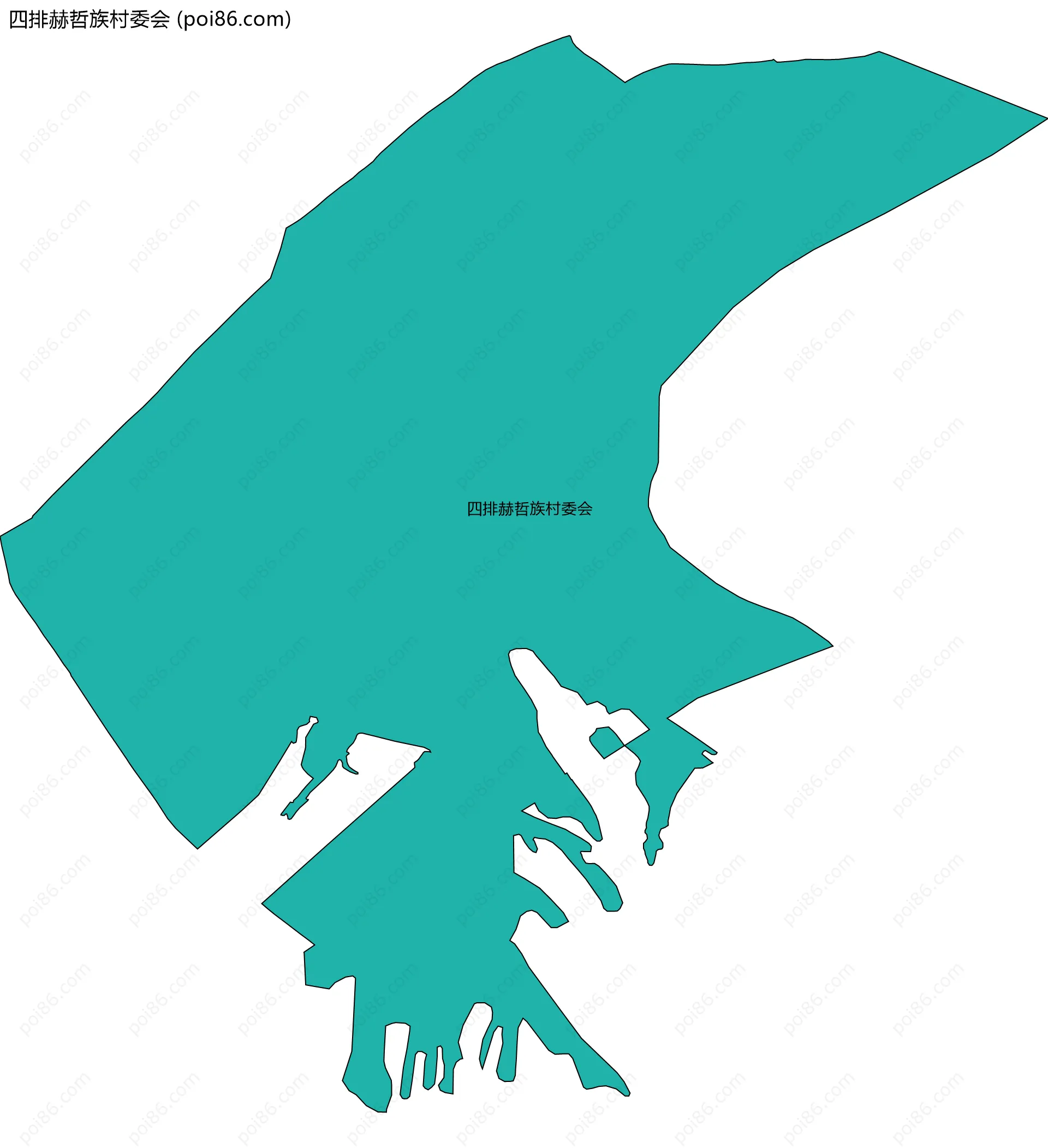 四排赫哲族村委会边界地图