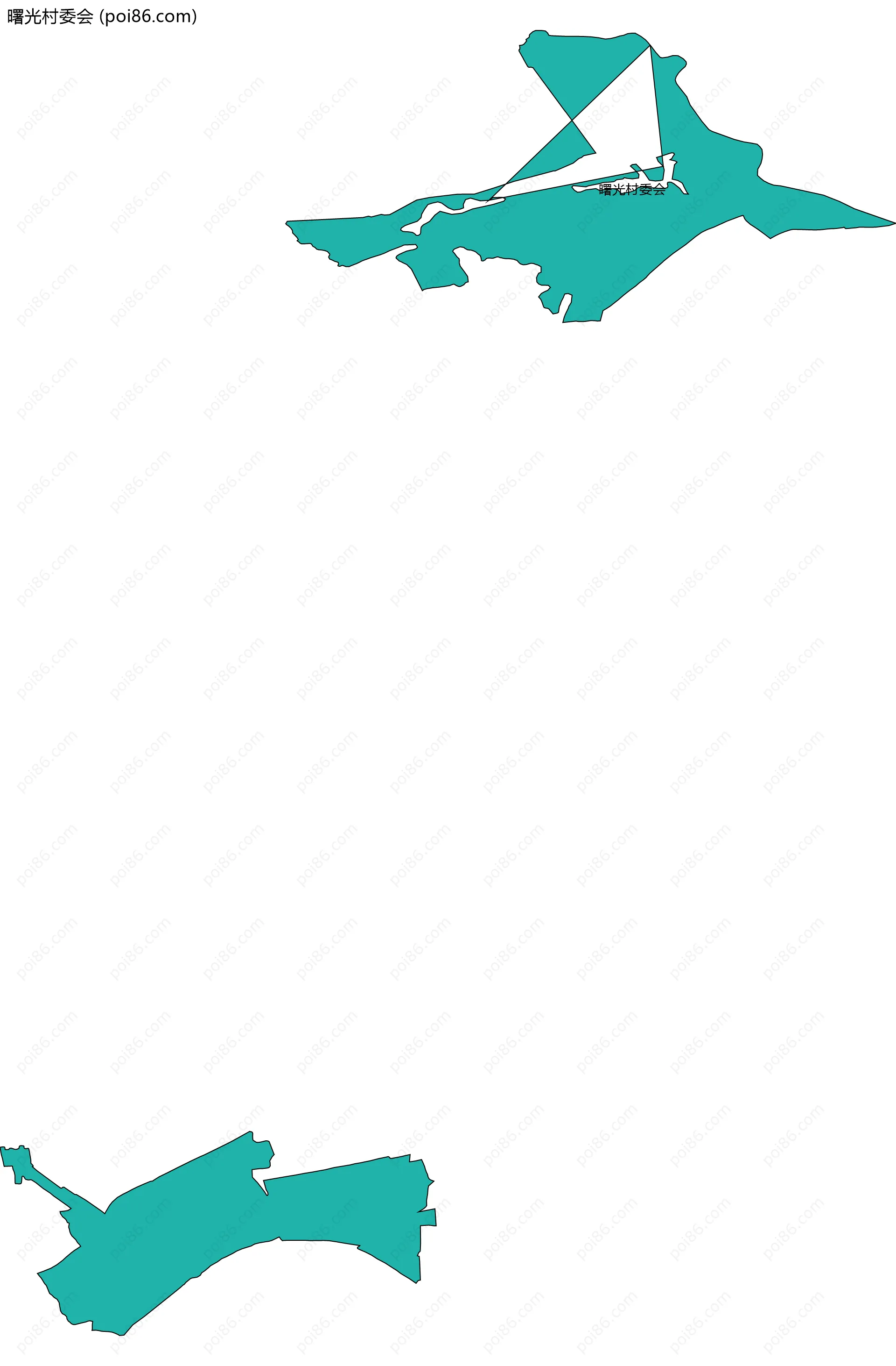 曙光村委会边界地图